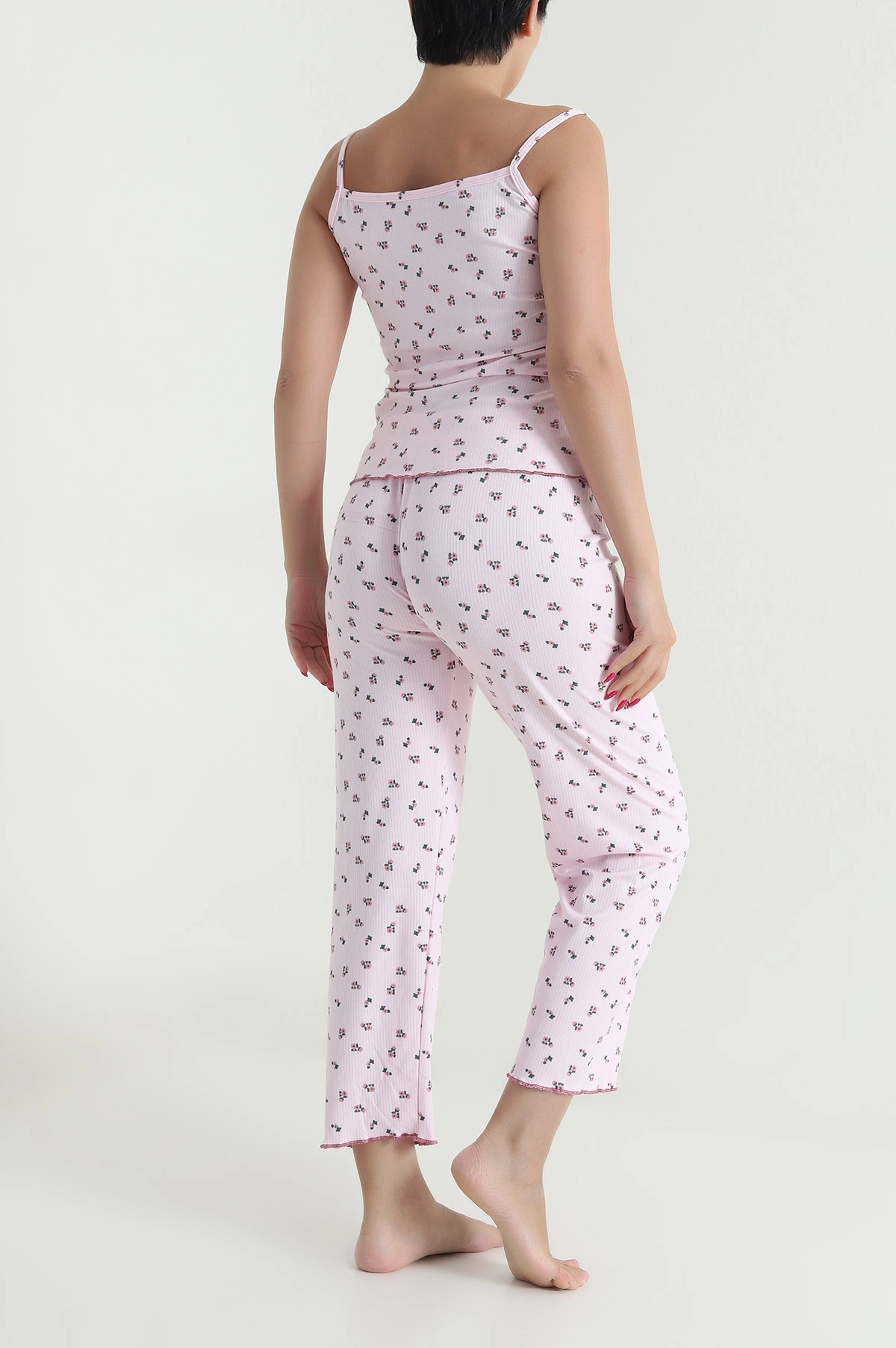Pembe İp Askılı Kadın Pijama Takımı 476880