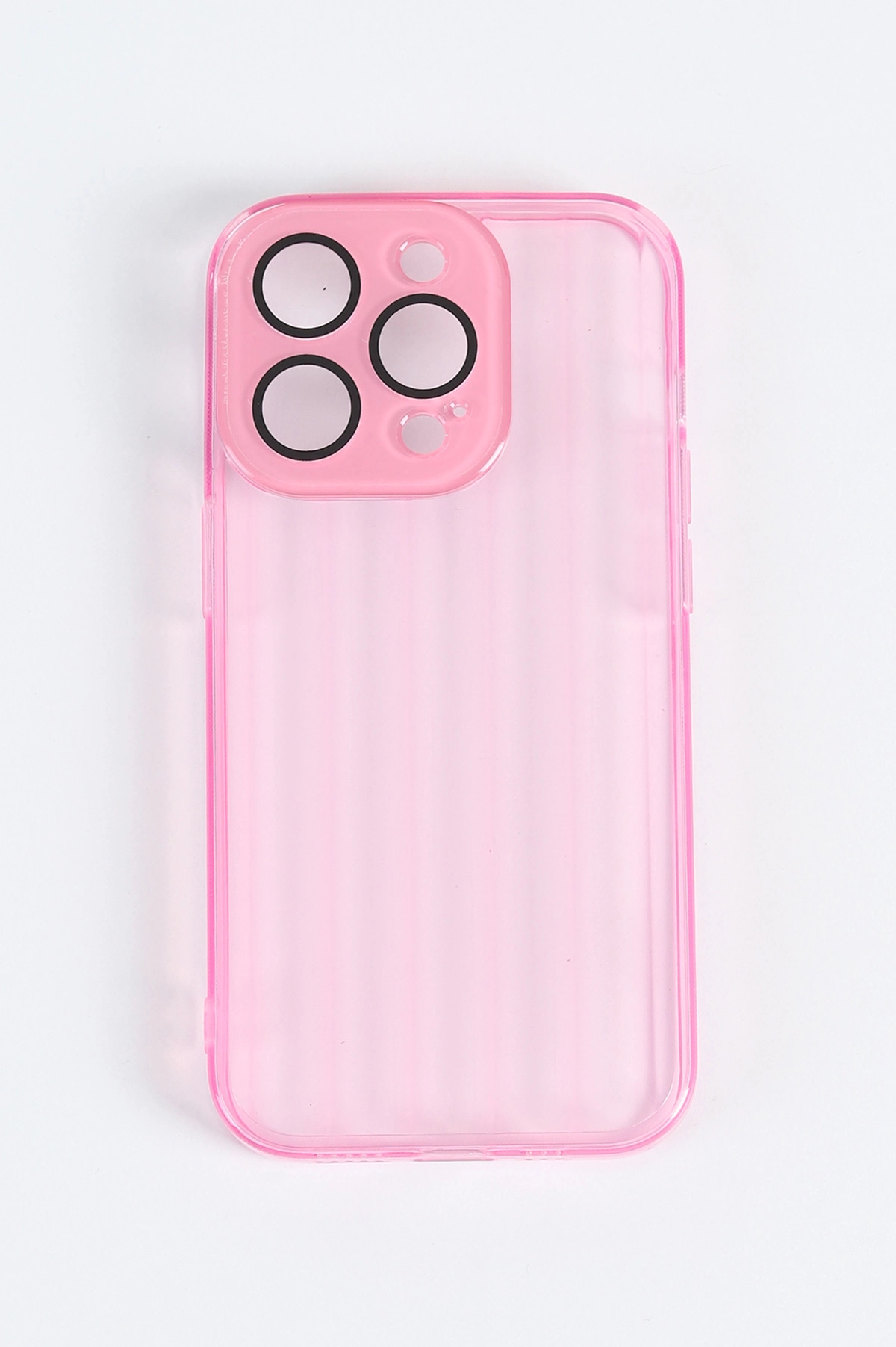 Pembe İphone 14 Pro Uyumlu Pat Serisi Modern Ve Koruyucu Tasarımlı Şeffaf Yumuşak Silikon Telefon Kılıfı 344378