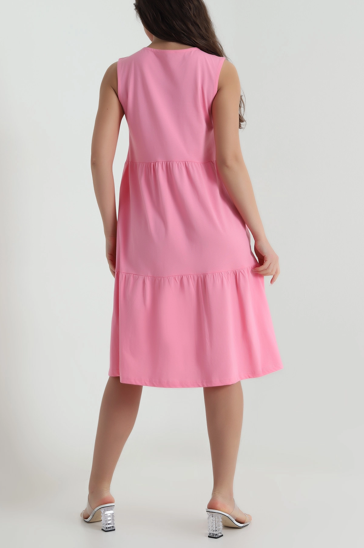 Pembe Kolsuz Süprem Kadın Elbise 459311