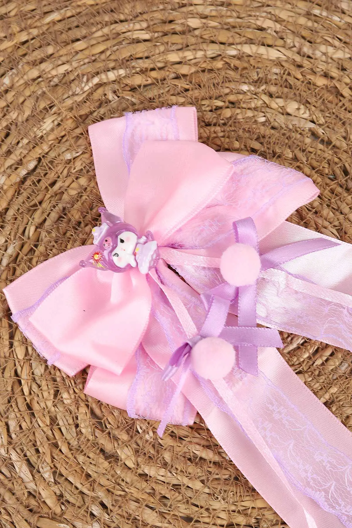 Pembe Kuromi Figürlü Fiyonk Model Pens Toka 473836