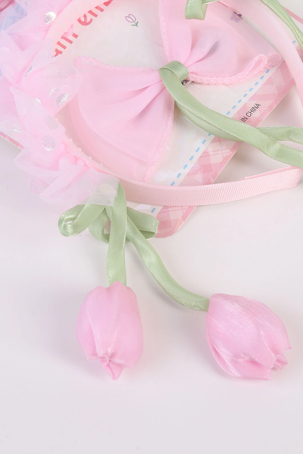 Pembe Lale Model Taç ve Toka Seti 485803