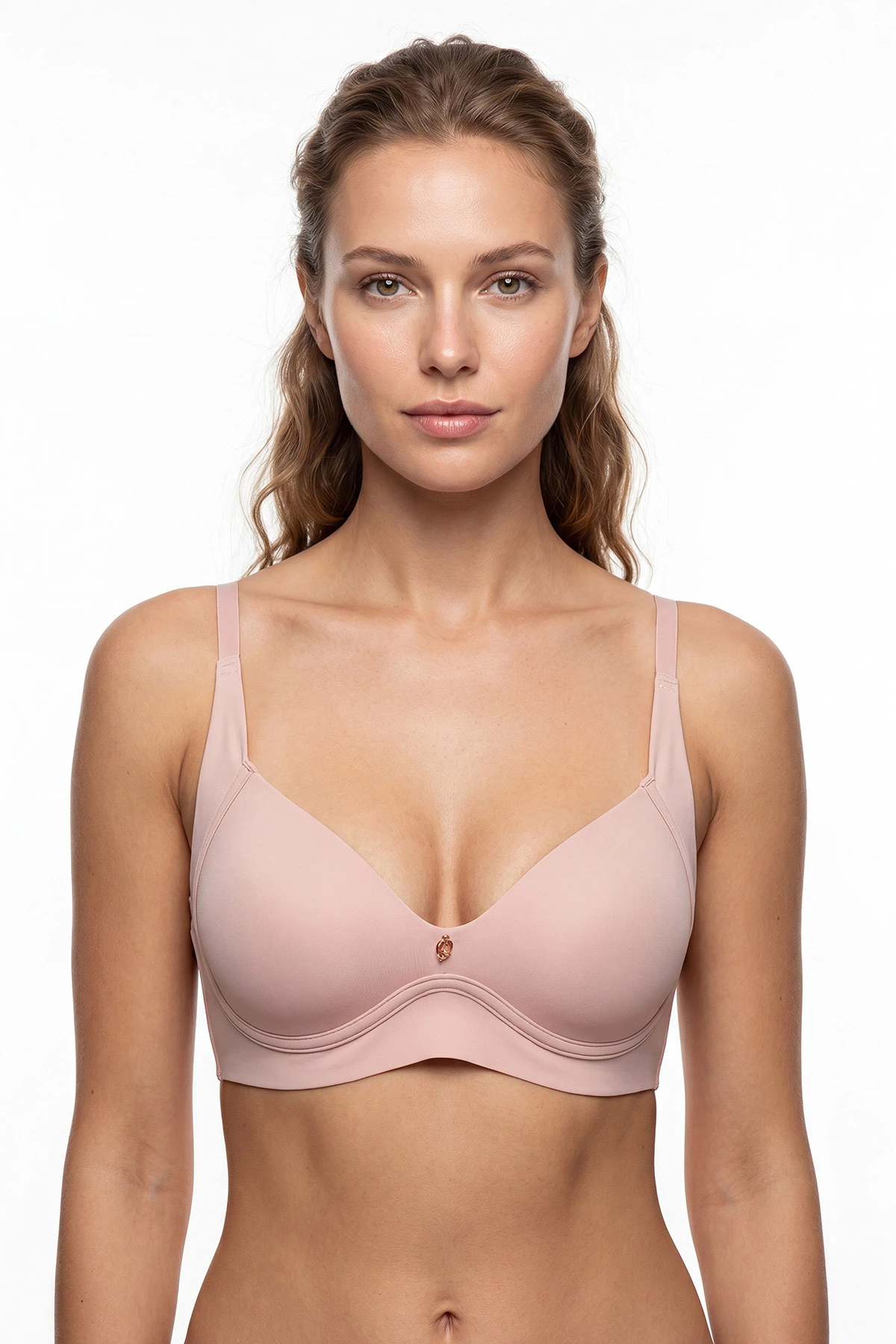 Pembe Lazer Kesim Hafif Destekli Sütyen 463338