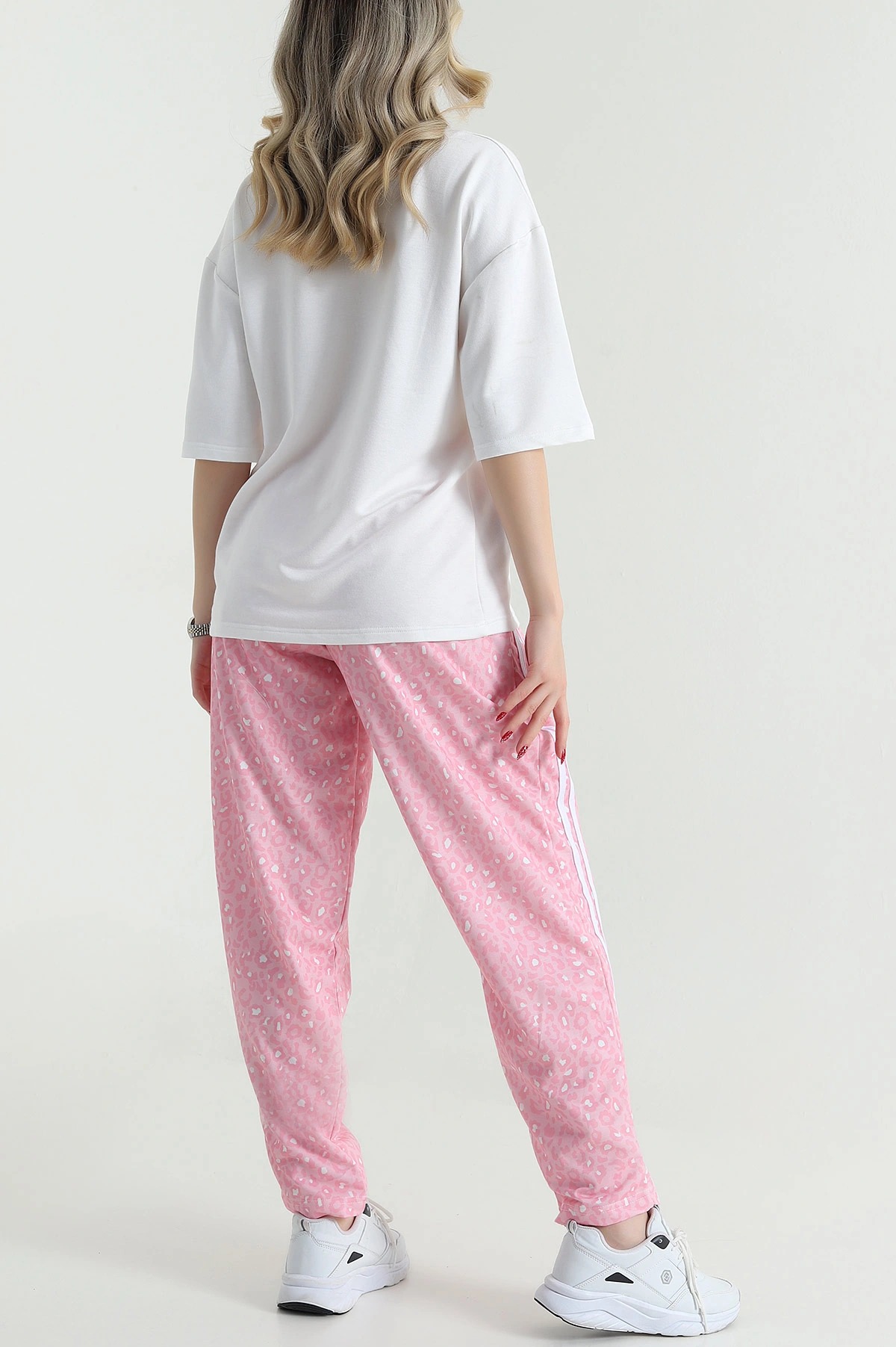 Pembe Leopar Desenli Oysho Kadın İkili Takım 472181