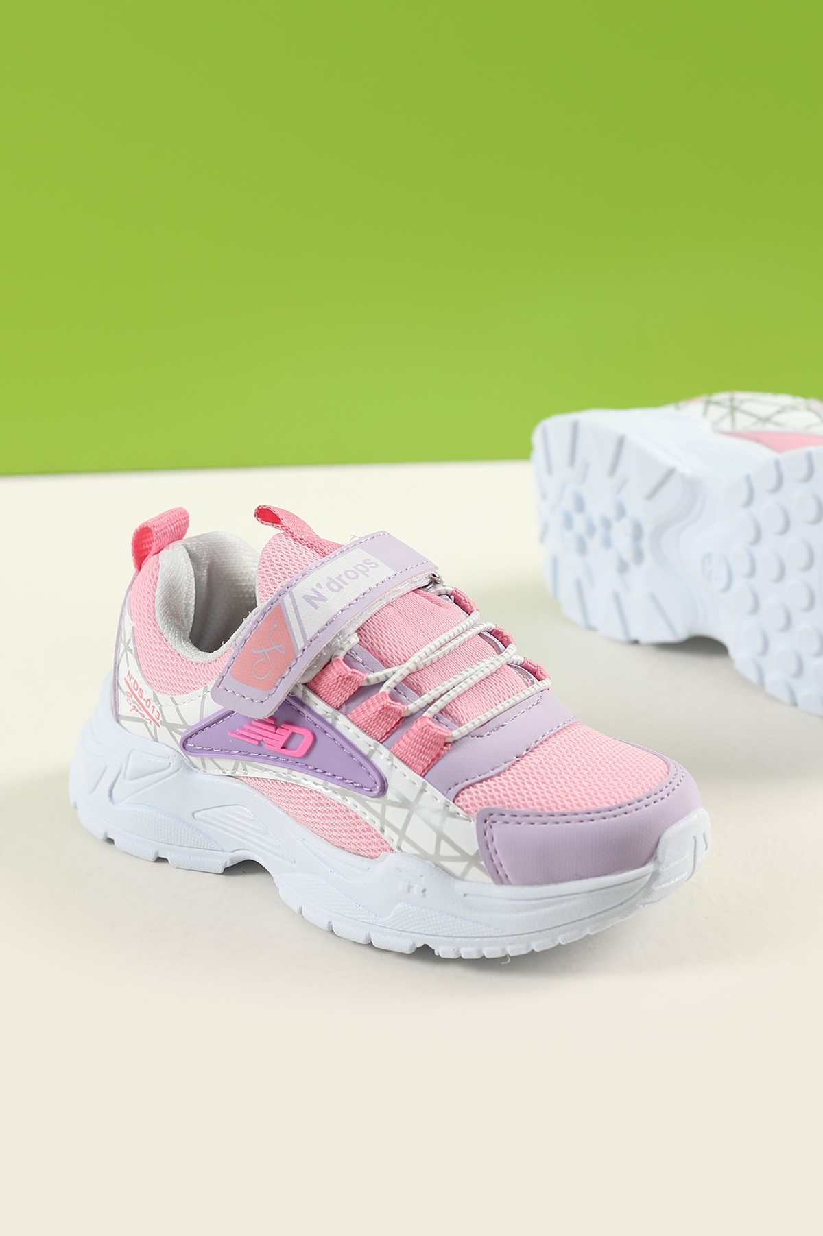Pembe Lila (26-30 Patik) Kalın Taban Fuspetli Kız Çocuk Spor Ayakkabı 221714