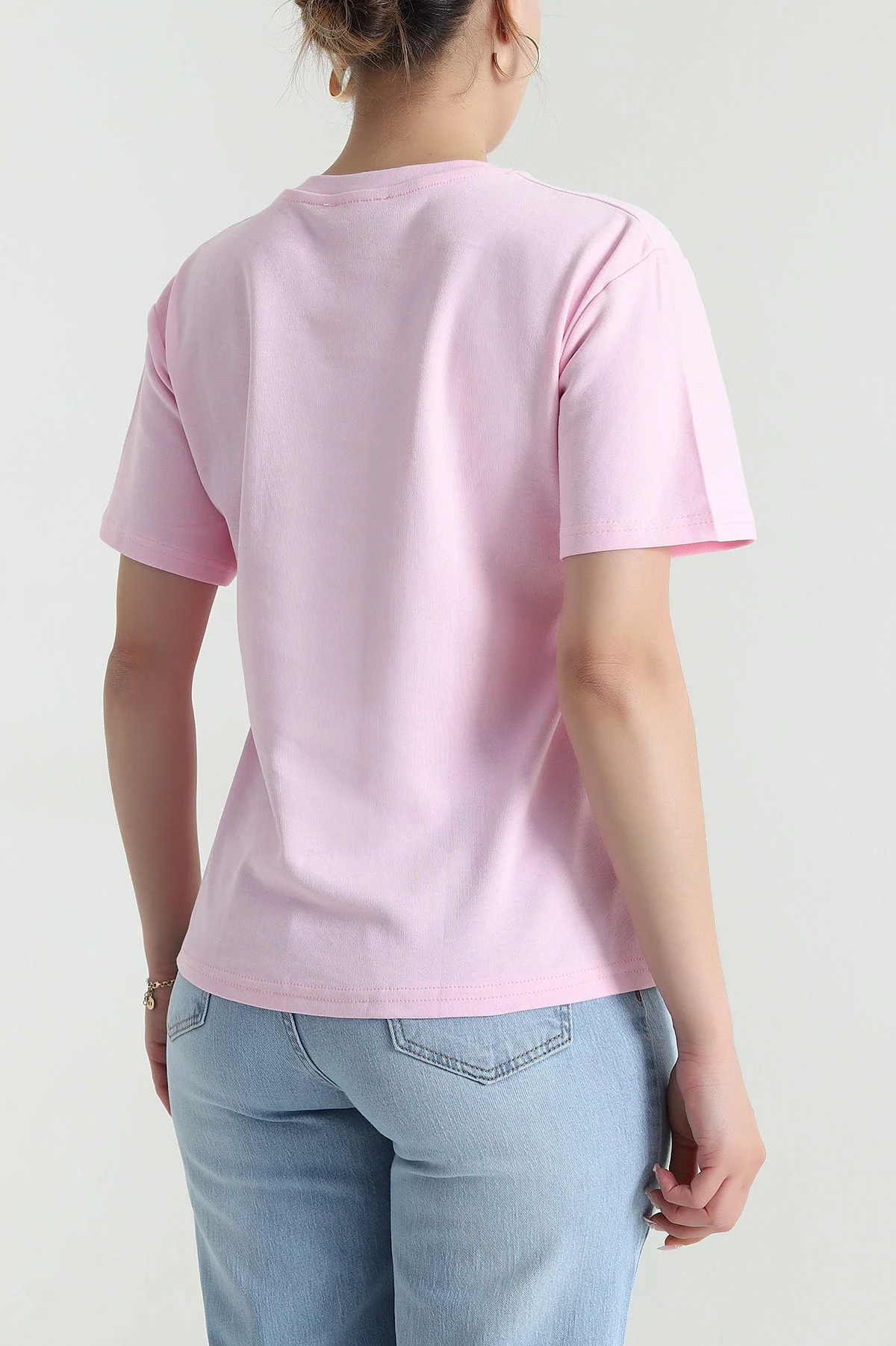 Pembe Modal İnterlok Kadın Tişört 478313