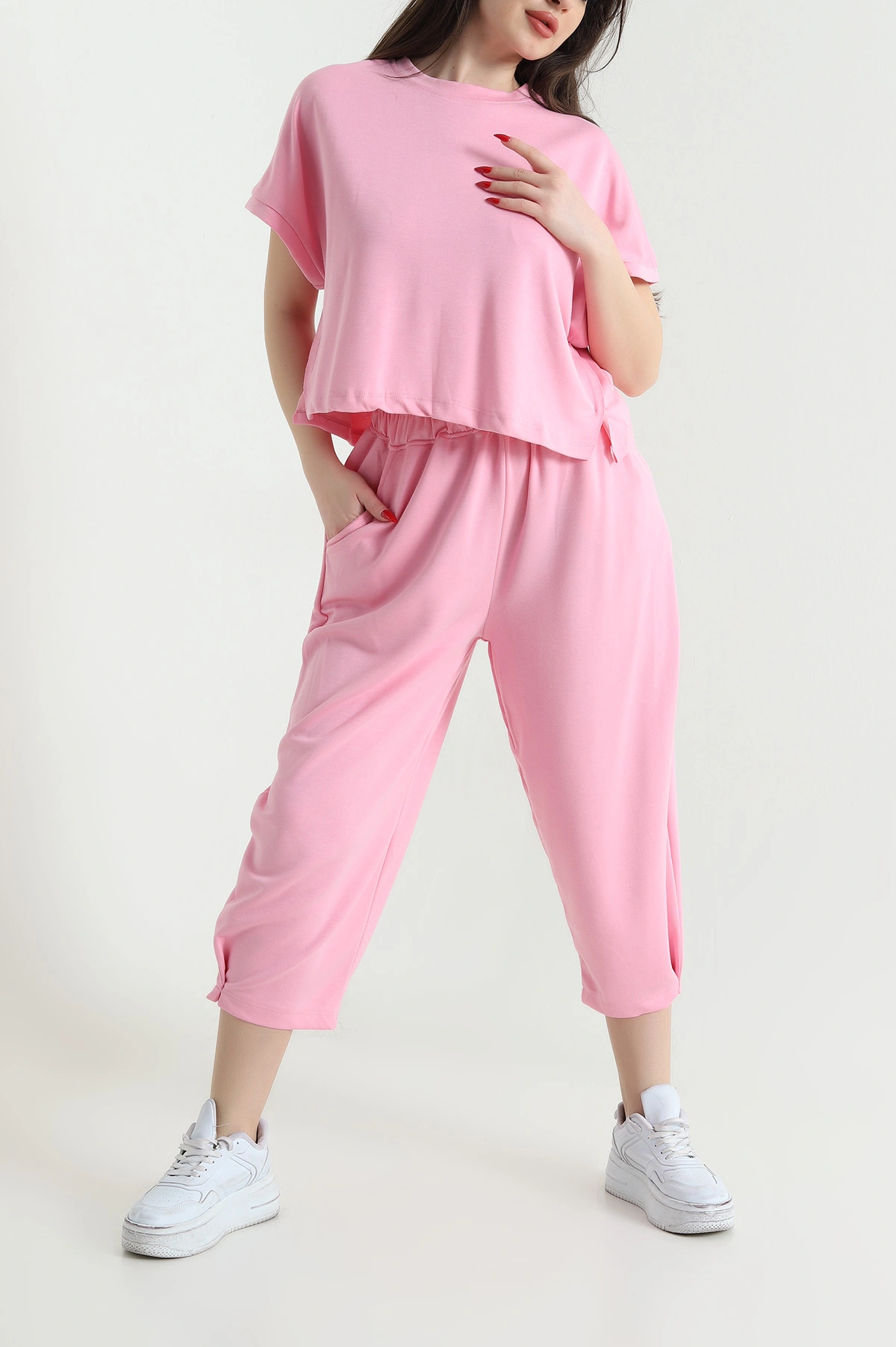 Pembe Modal Kadın Şalvar Takım 442131