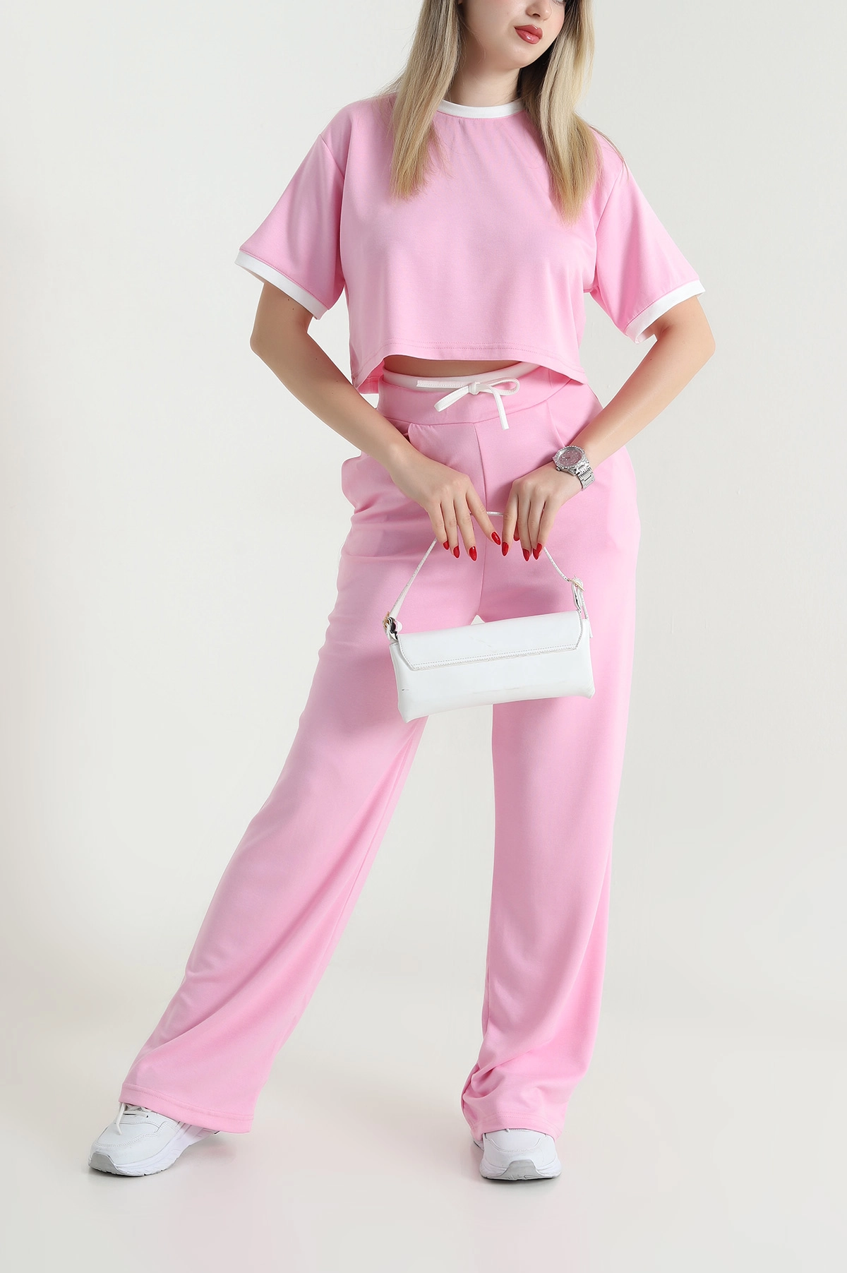Pembe Modal Kumaş Kadın İkili Takım 467867