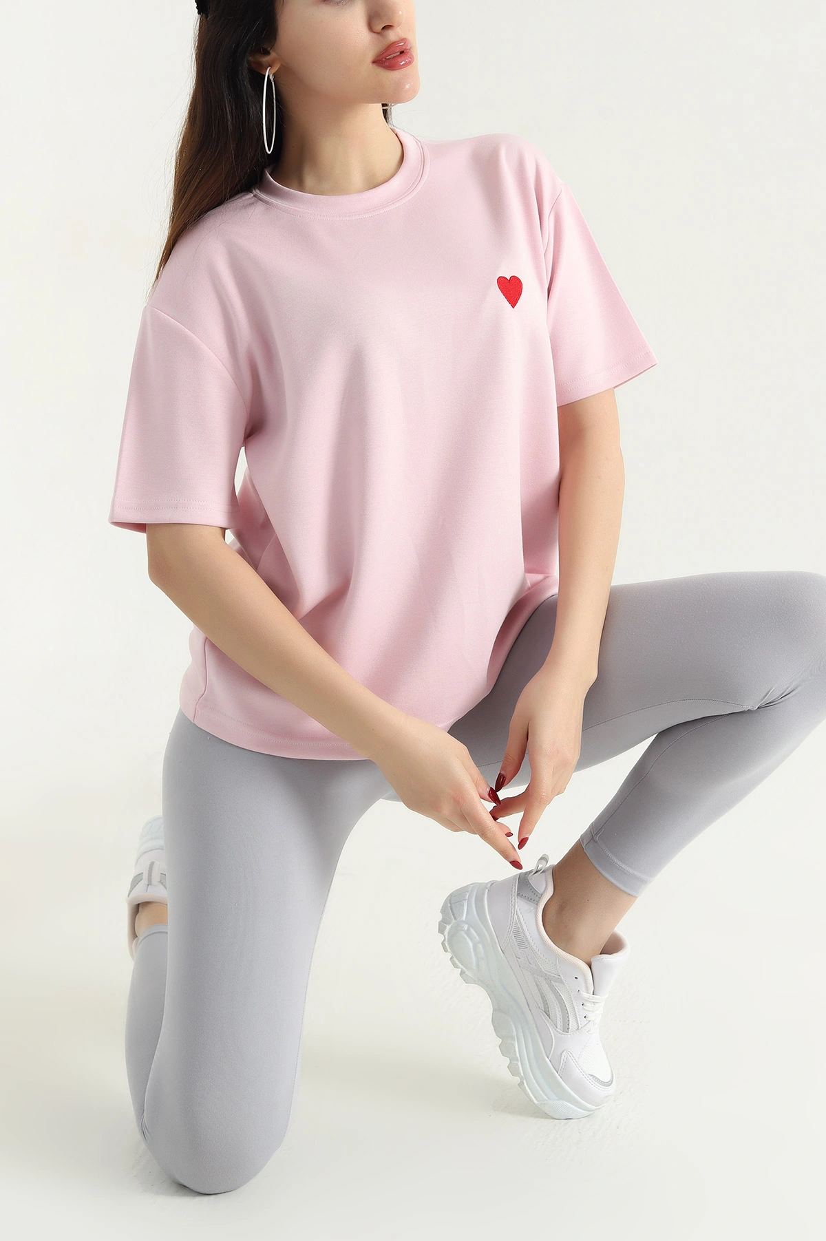 Pembe Nakış Detay Modal Kumaş Bluz 340732