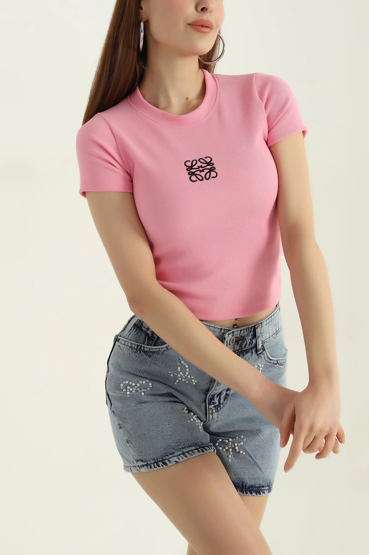 Pembe Nakışlı Ottoman Kadın Bluz 362940