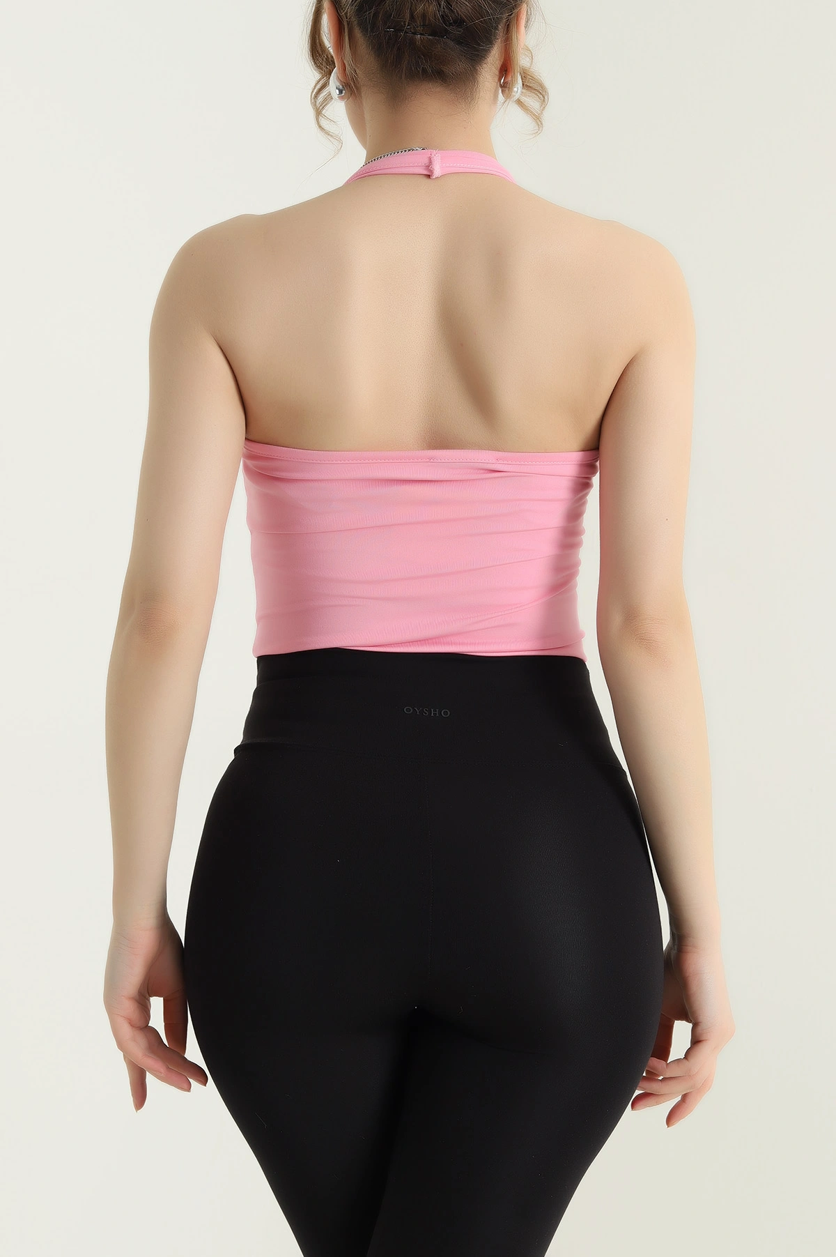 Pembe Omuz Askılı Sandy Kadın Zıbın Bluz 435495