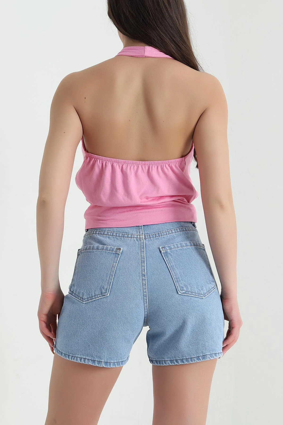 Pembe Önü Çift Katlı Viskon Buzi Kadın 454921