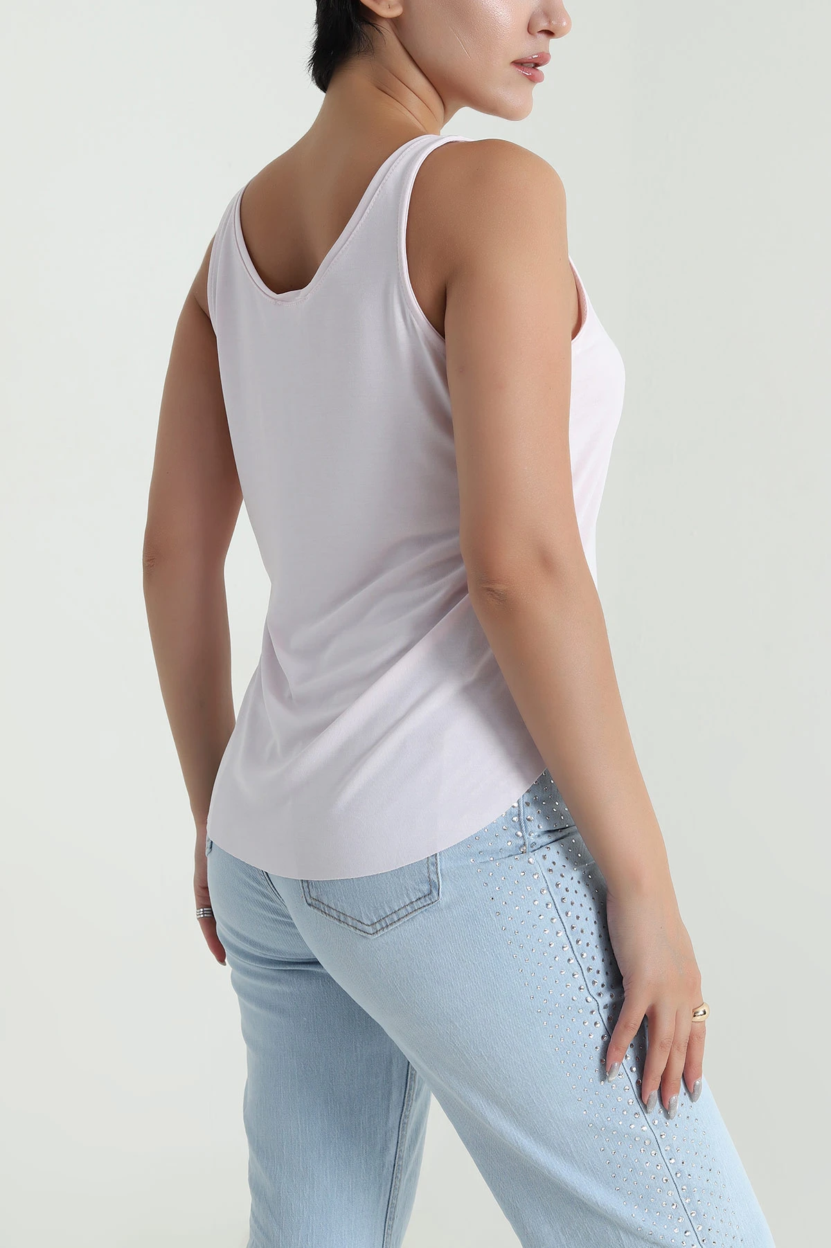 Pembe Oval Kesim Modal Kadın Atlet 482083