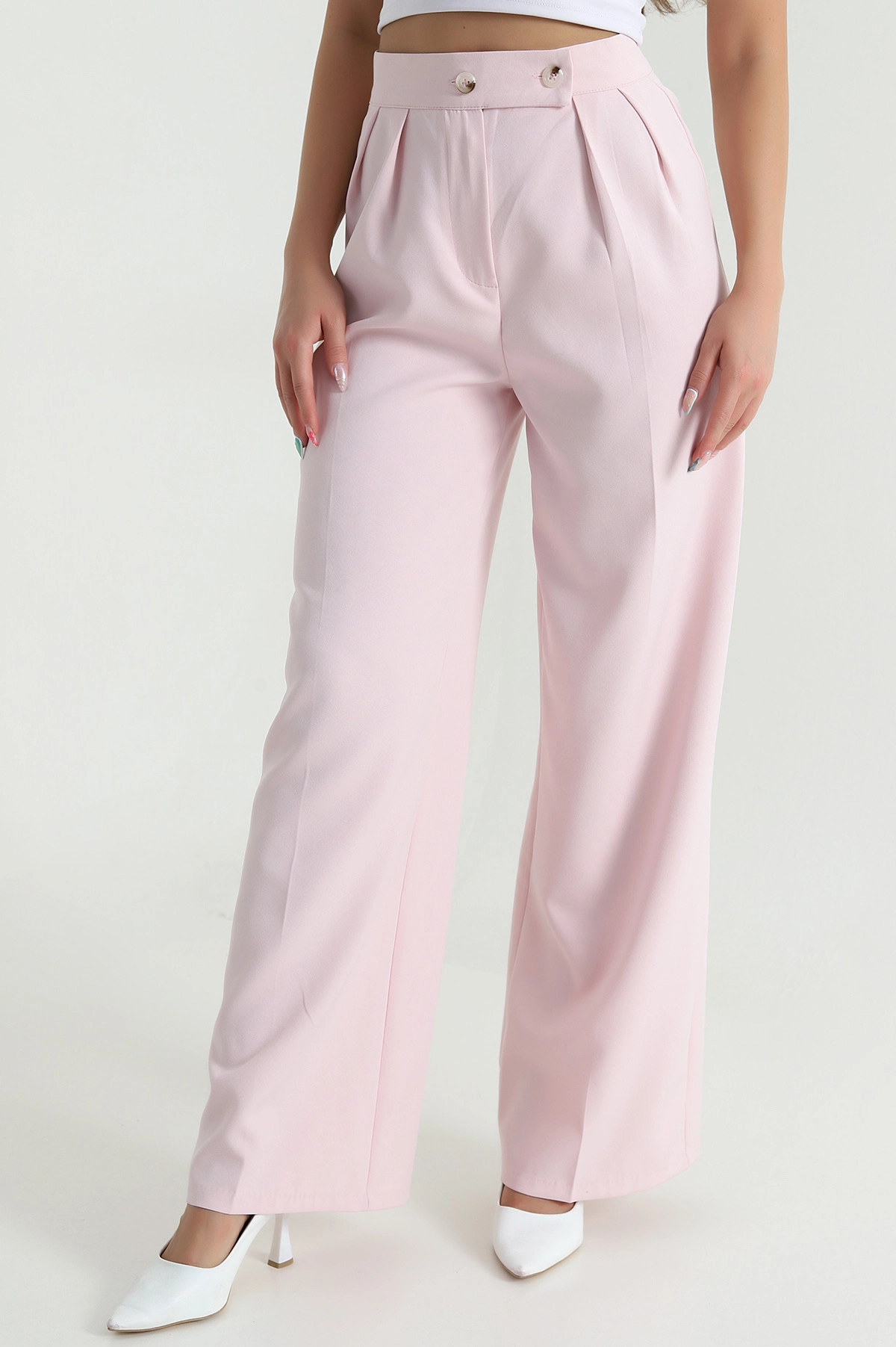 Pembe Palazzo Atlas Kadın Pantolon 469154