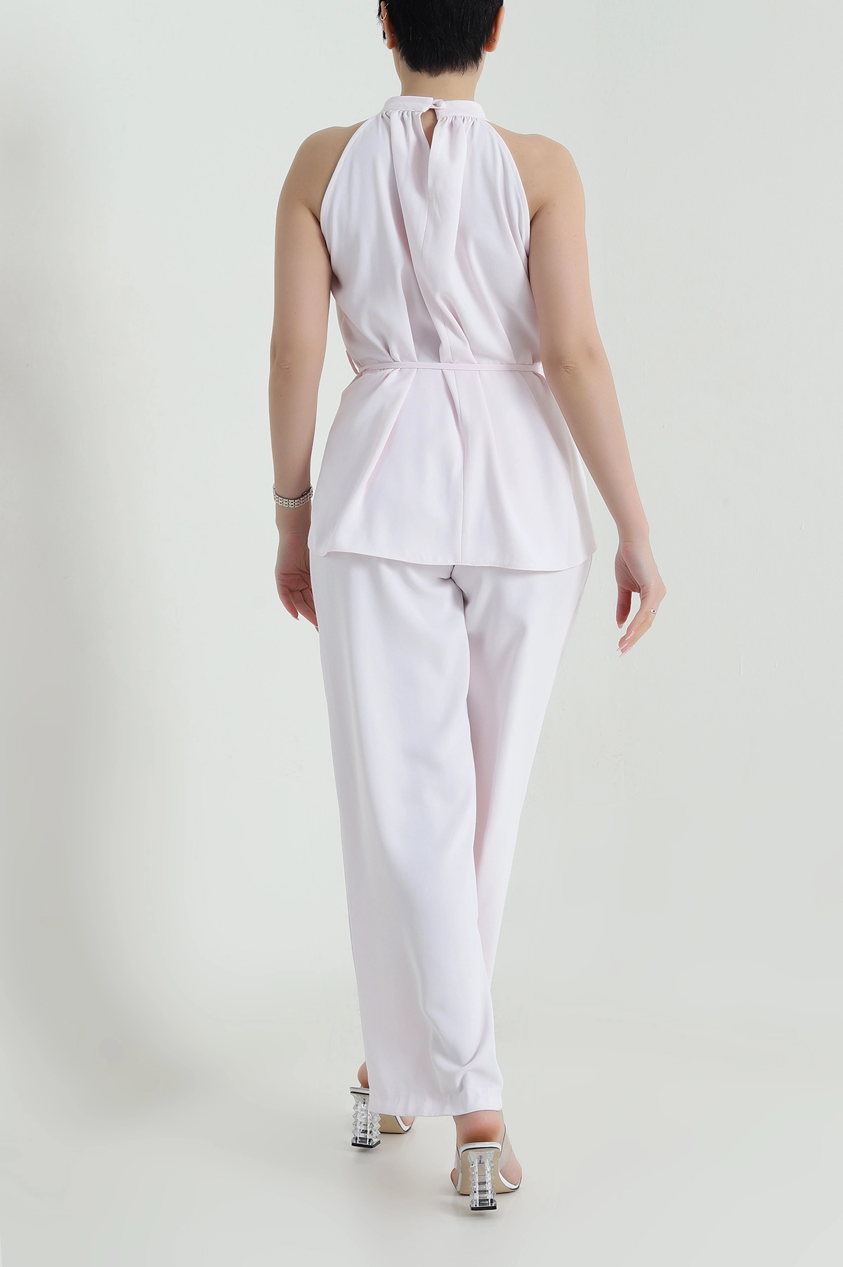 Pembe Pantolon Bluz Kadın Linda İkili Takım 458290