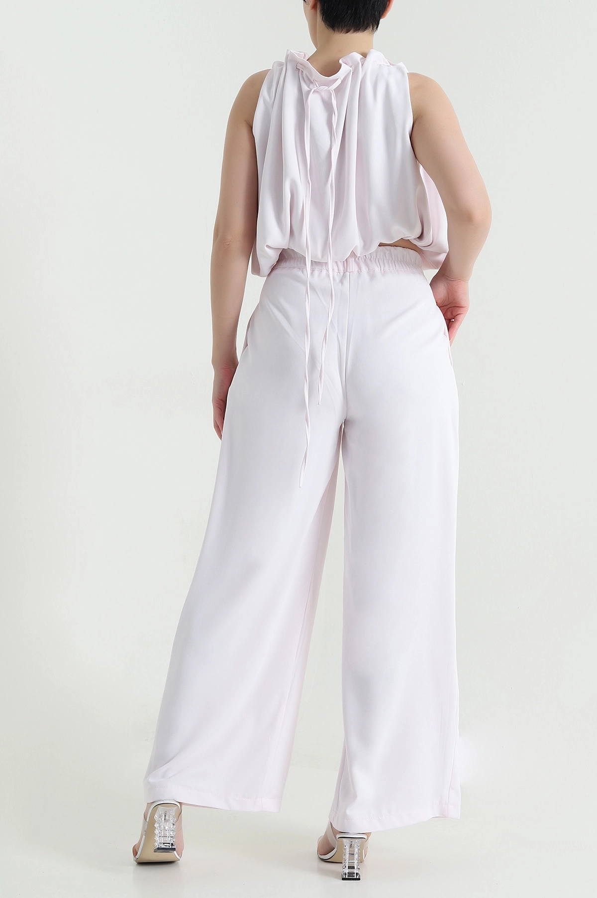 Pembe Pantolon Bluz Linda Kadın İkili Takım 460296