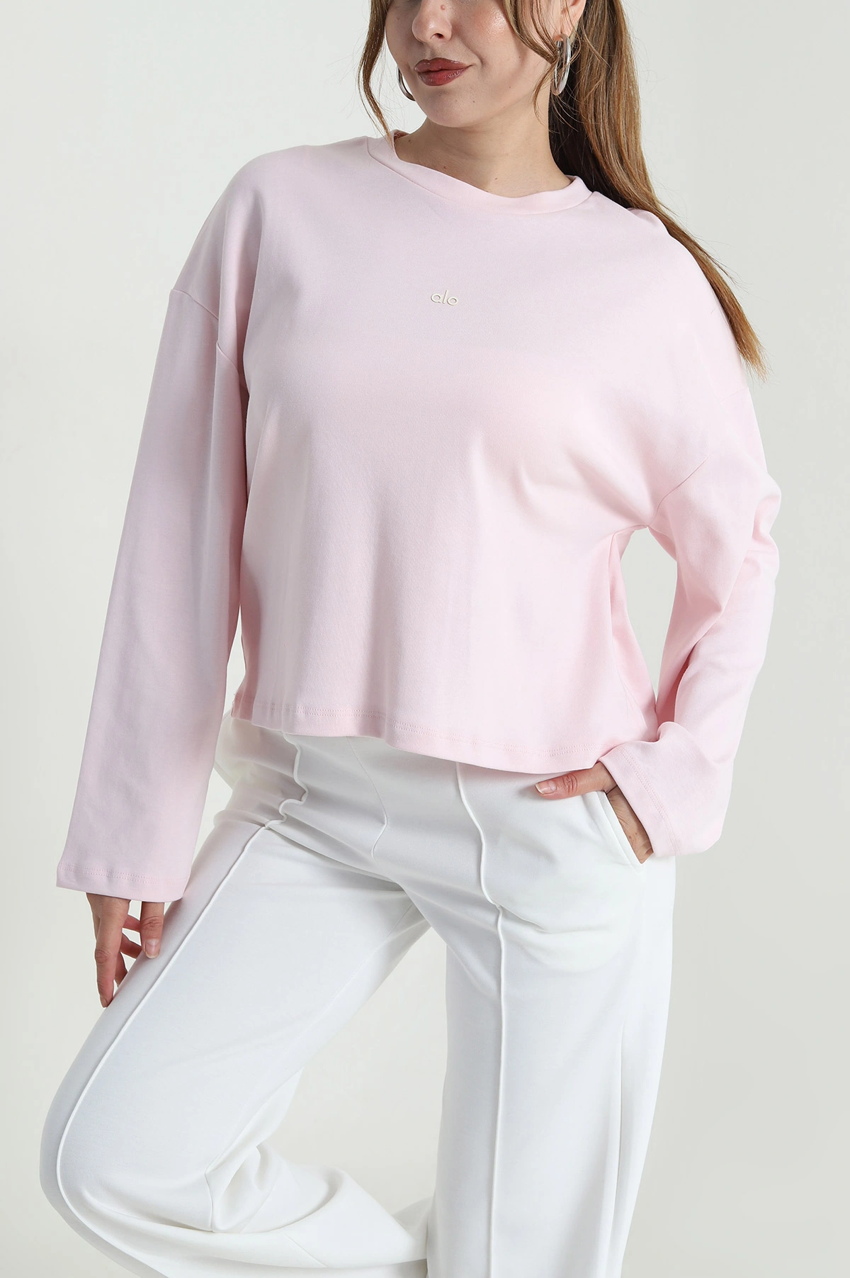 Pembe Rahat Kalıp Kadın Body Bluz 483594