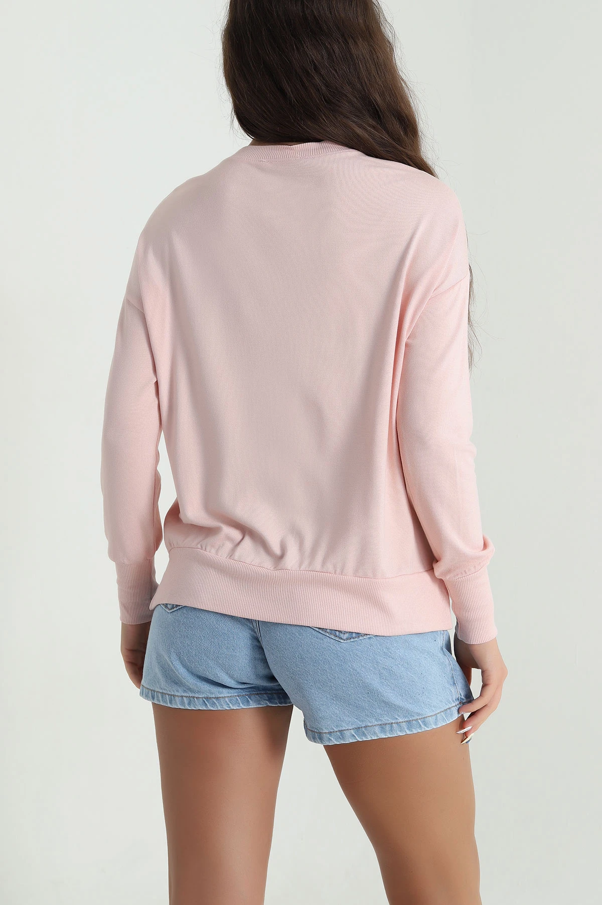 Pembe Ribanalı Kadın Viskon Bluz 484426