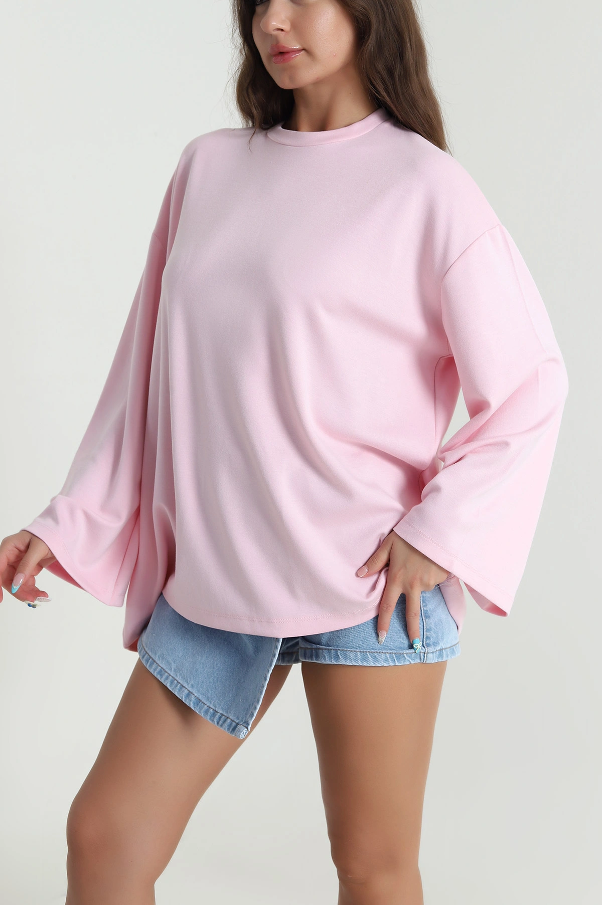 Pembe Salaş Bisiklet Yaka Oysho Kadın Tunik 484727