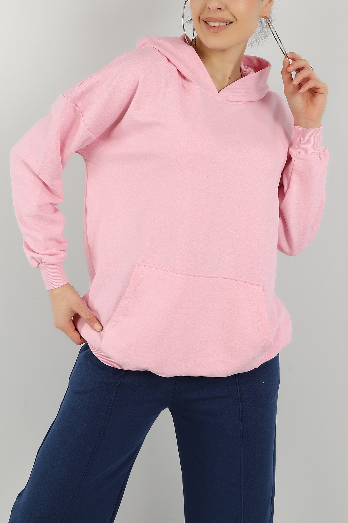 Pembe Salaş Kalıp Bayan Sweat 144870