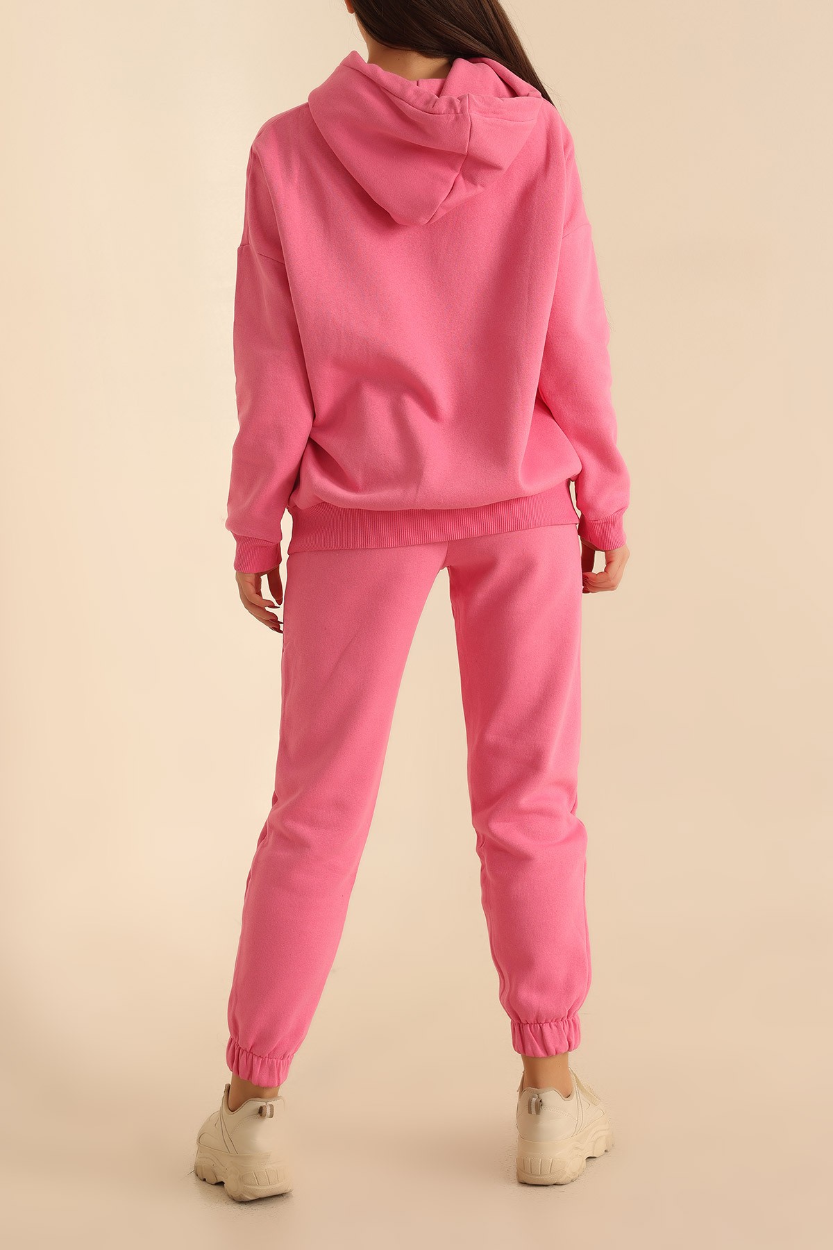Pembe Şardonlu Baskılı İkili Takım 215607