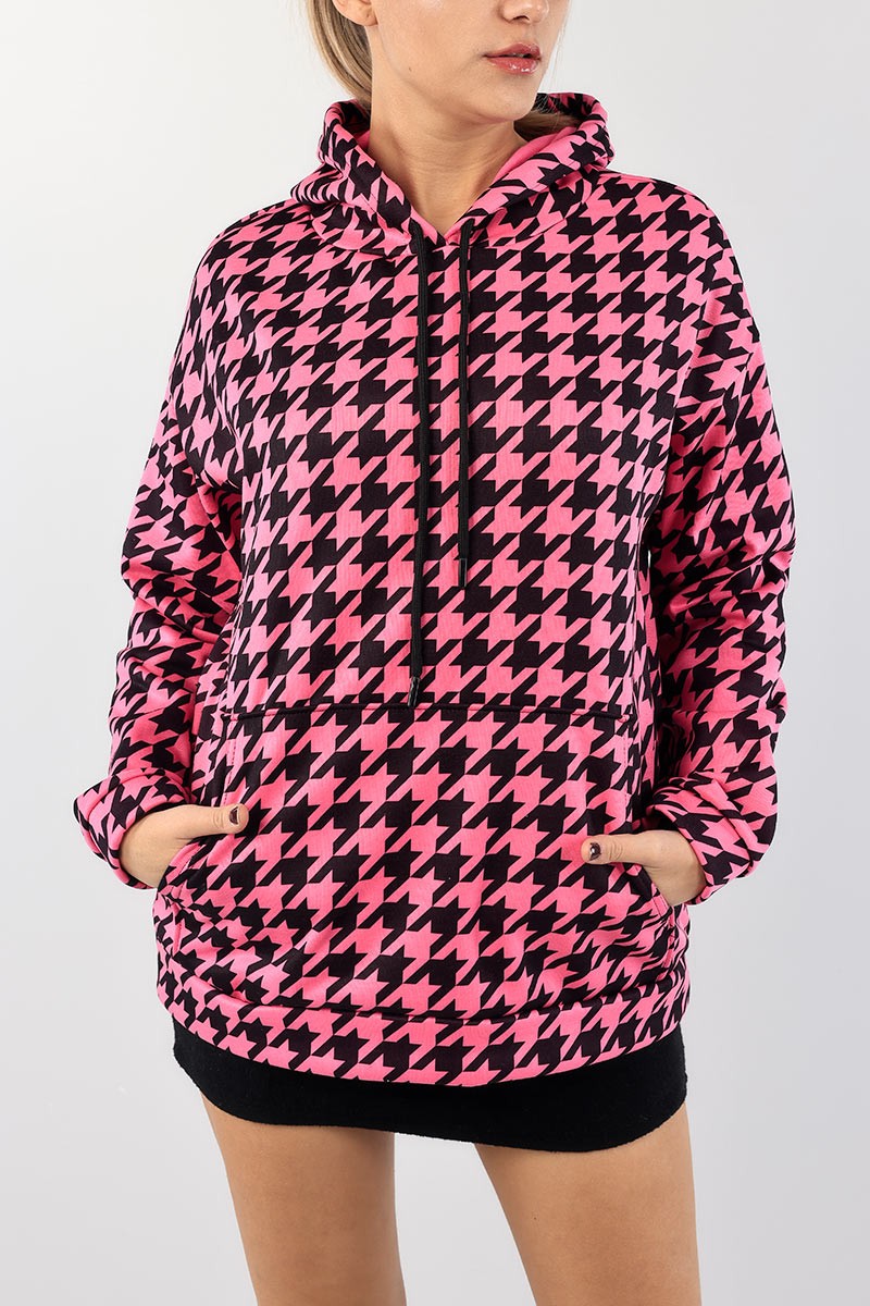 Pembe Şardonlu Bayan Sweat 90223