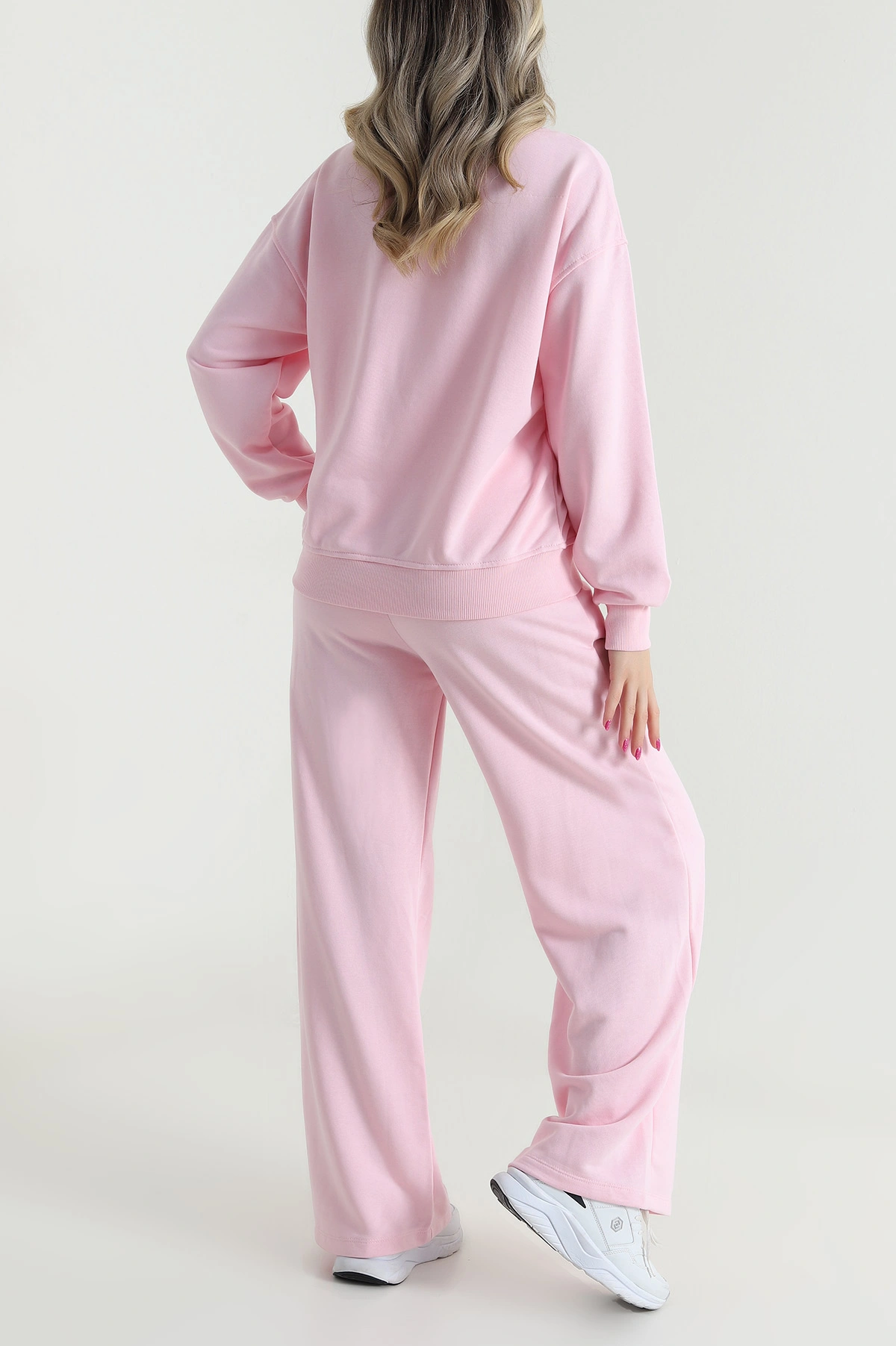 Pembe Şardonsuz Üç İp Kadın İkili Takım 483627