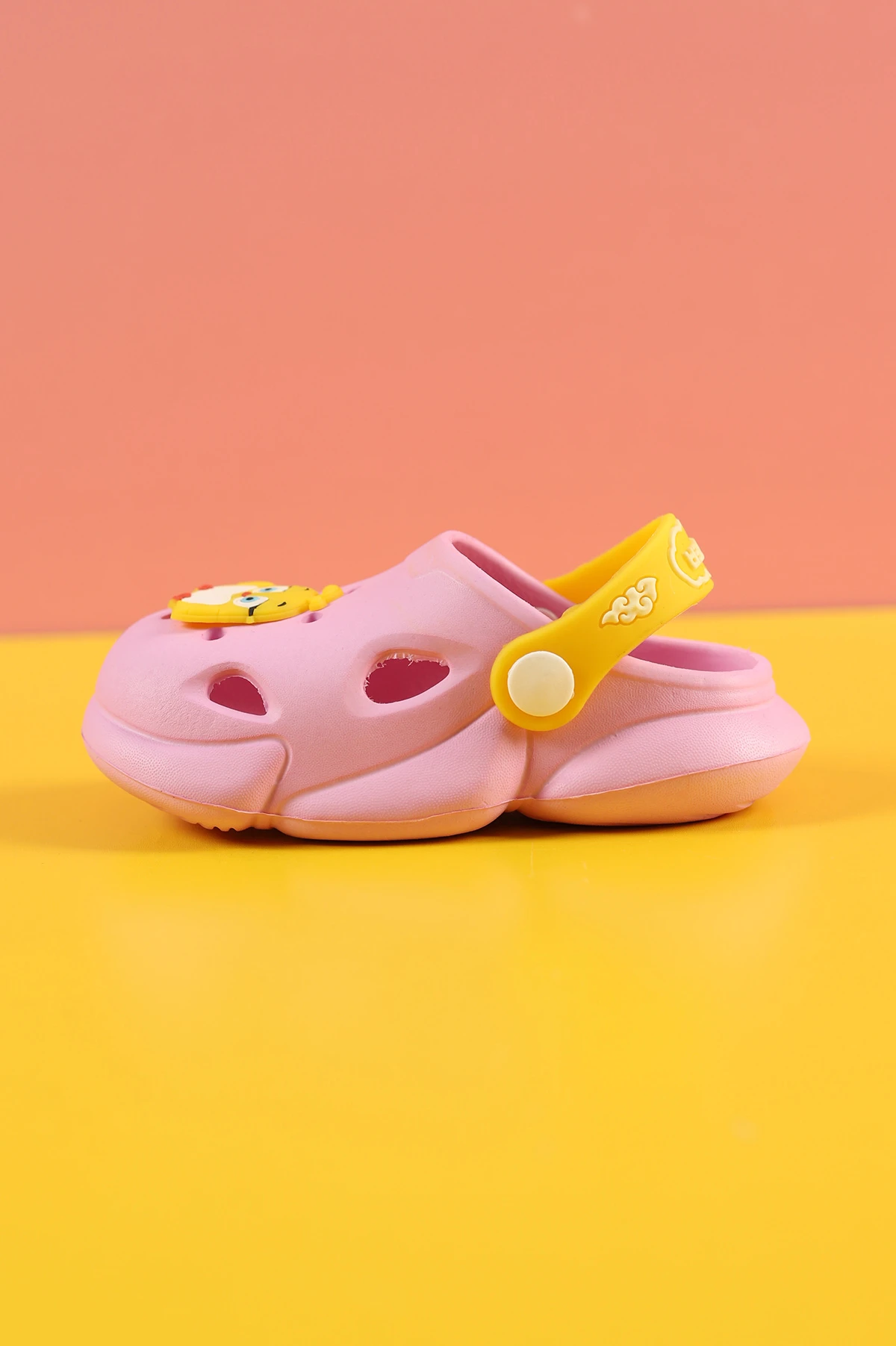 Pembe Sarı (21-26) Figürlü Eva Bebe Terlik & Sandalet 259144
