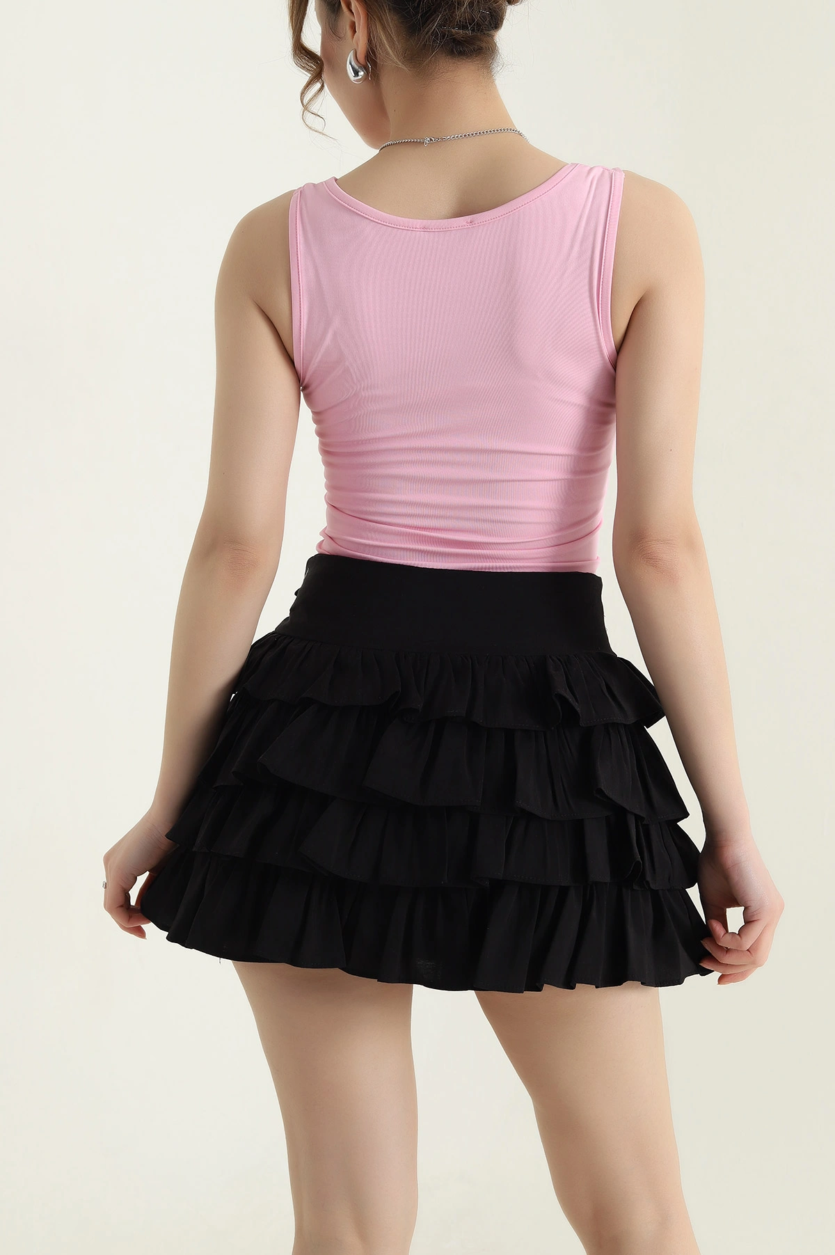 Pembe Scuba Kadın Zıbın Bluz 434451