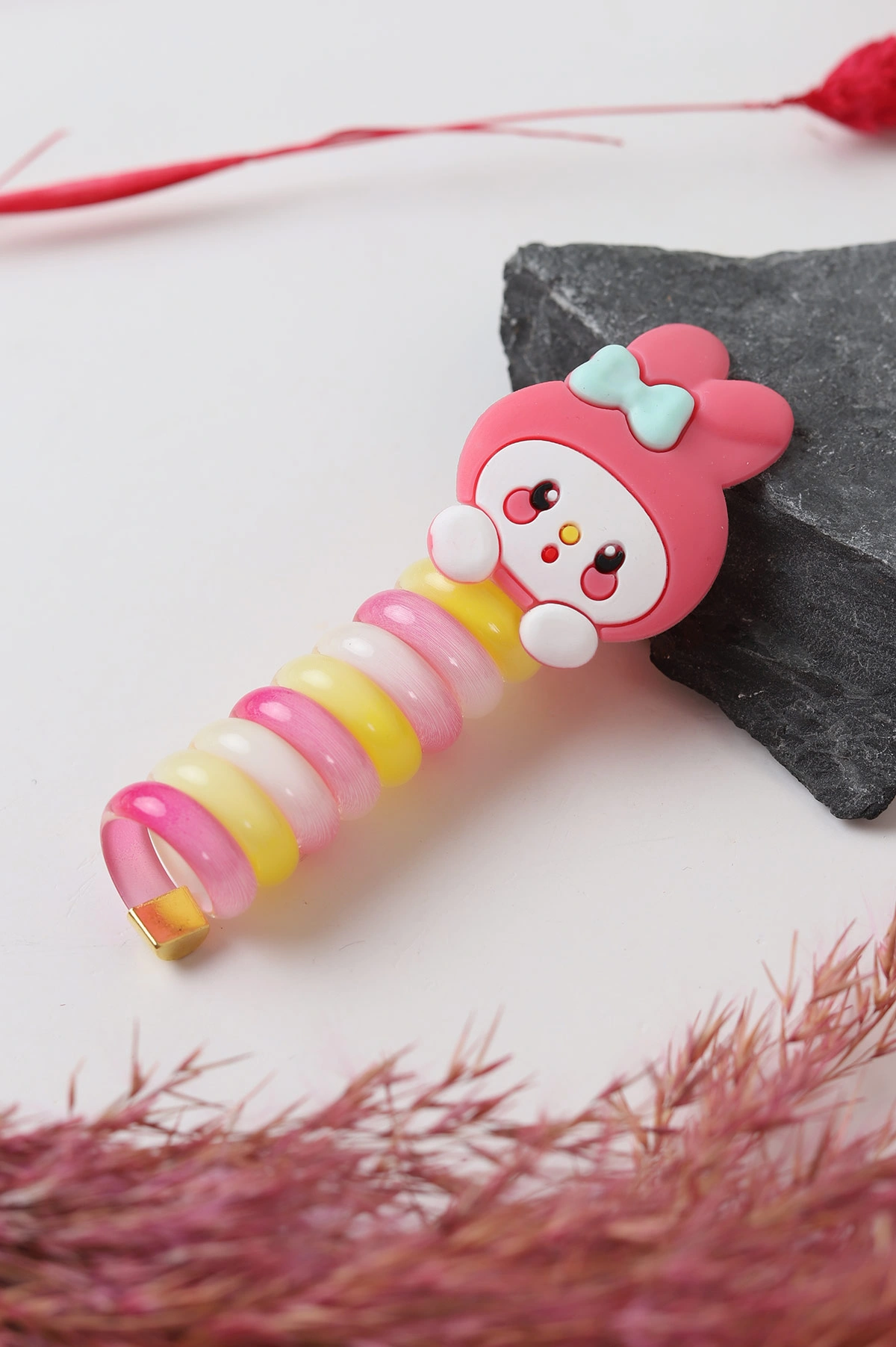 Pembe Sevimli Figürlü Spiral Toka 293400