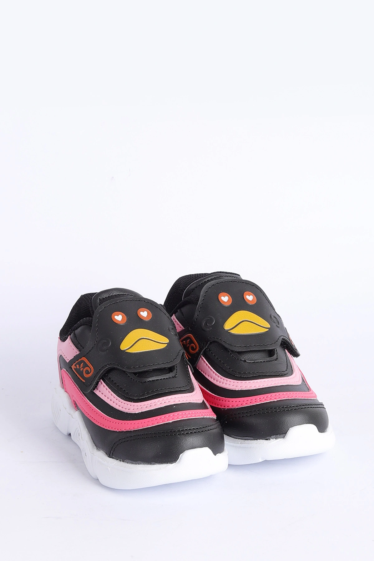 Pembe Siyah  (22-25 Bebe) IşIklı Şeritli Kalın Taban Bebek Spor Ayakkabı 304467