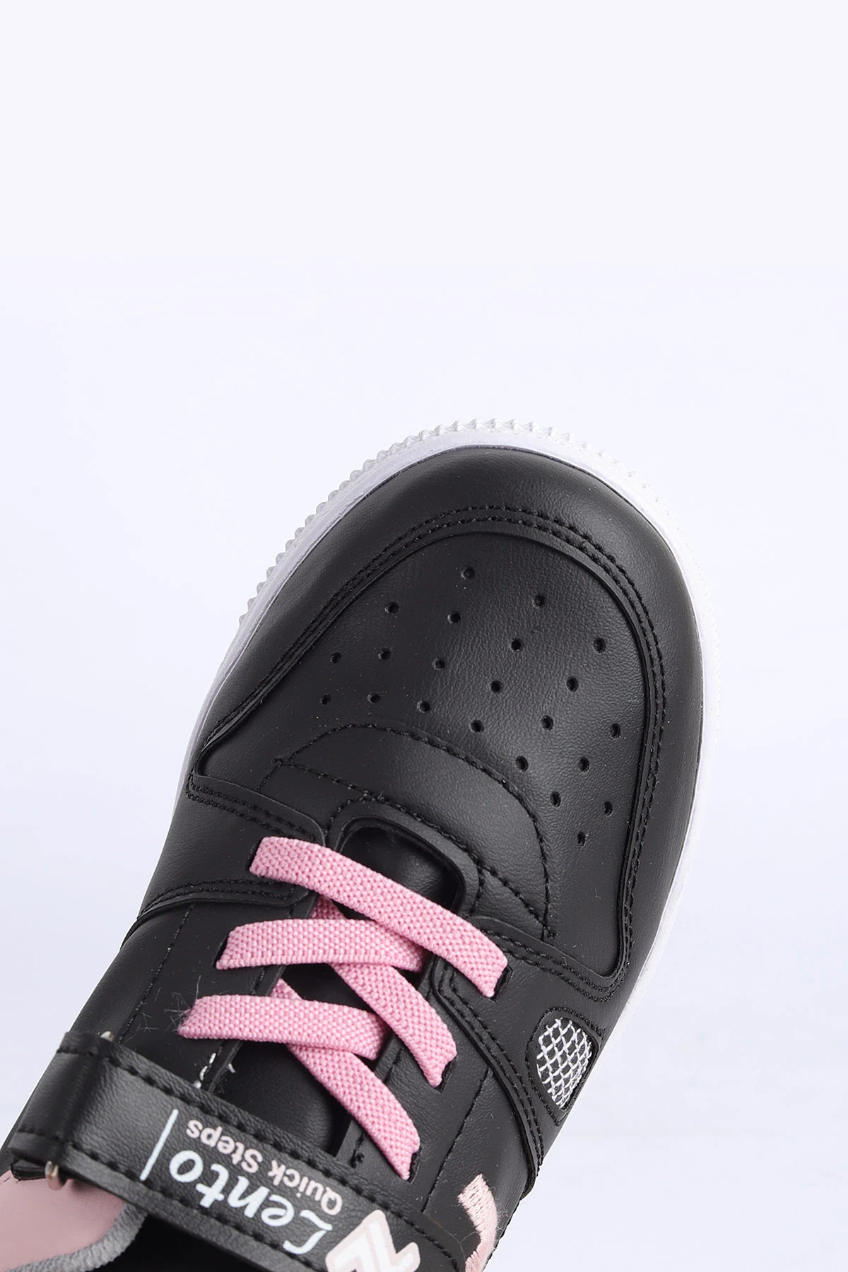 Pembe Siyah (31-35 Filet ) Z Nakışlı Kalın Topuk  Cırtlı Kız Çocuk Spor Ayakkabı 308194