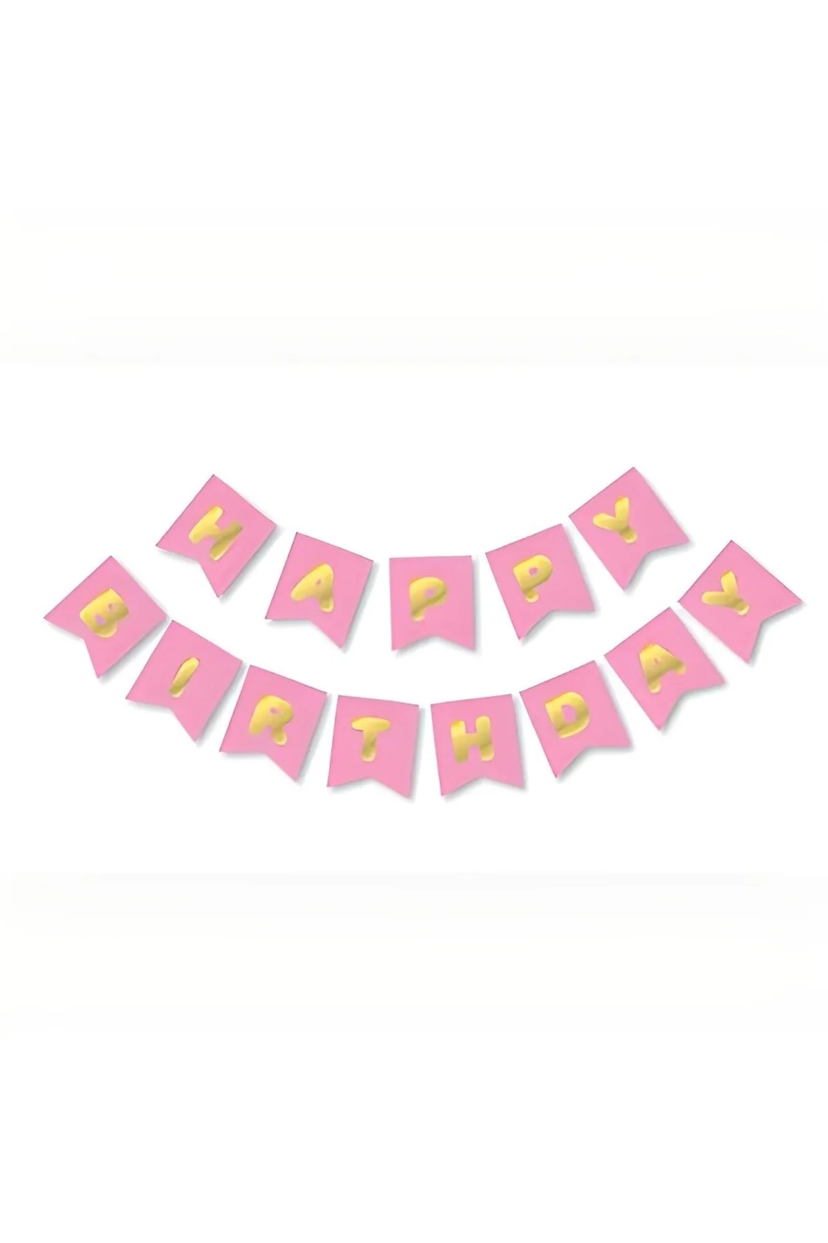 Pembe Gold Happy Yaldızlı Banner 303448