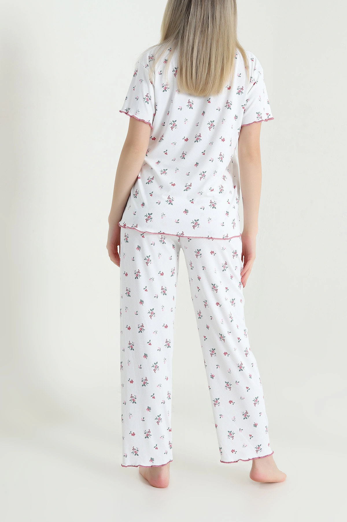 Pembe Sleepy Fiyonklu Kadın Pijama Takımı 466344