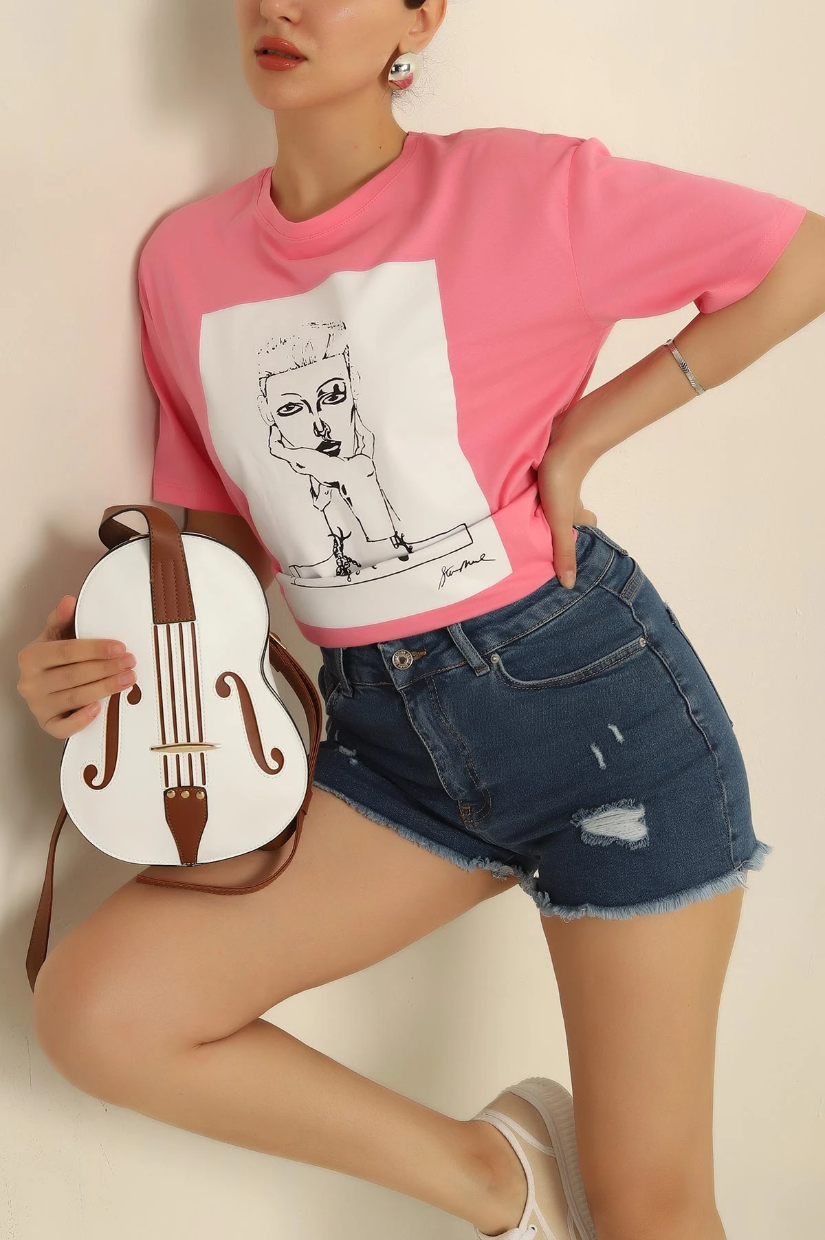 Pembe Süprem Bayan Tişört 268478