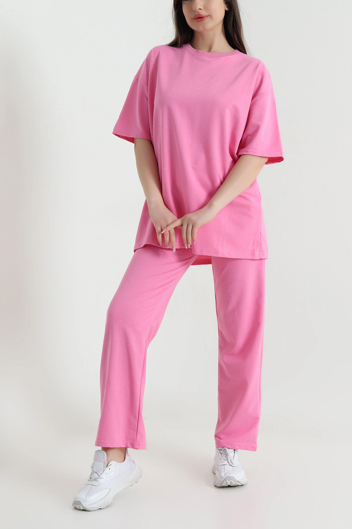 Pembe Taşlı Kristal Kadın İkili Takım 454528