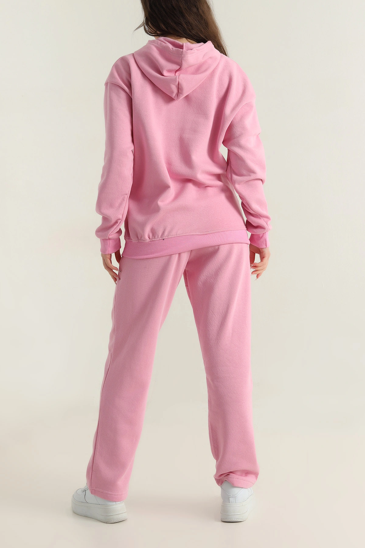 Pembe Taşlı Şardonlu Üç İp Kadın İkili Takım 415637