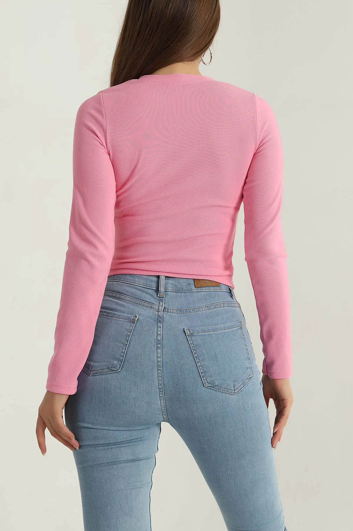 Pembe Taşlı Tasarım Kadın Ottoman Bluz 392325