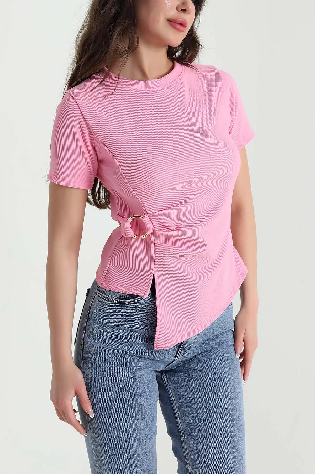 Pembe Tokalı Ottoman Kadın Bluz 457543