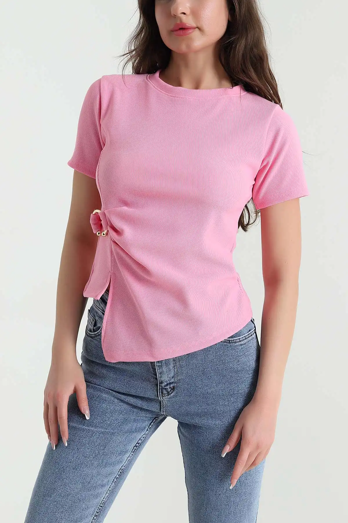 Pembe Tokalı Ottoman Kadın Bluz 457543