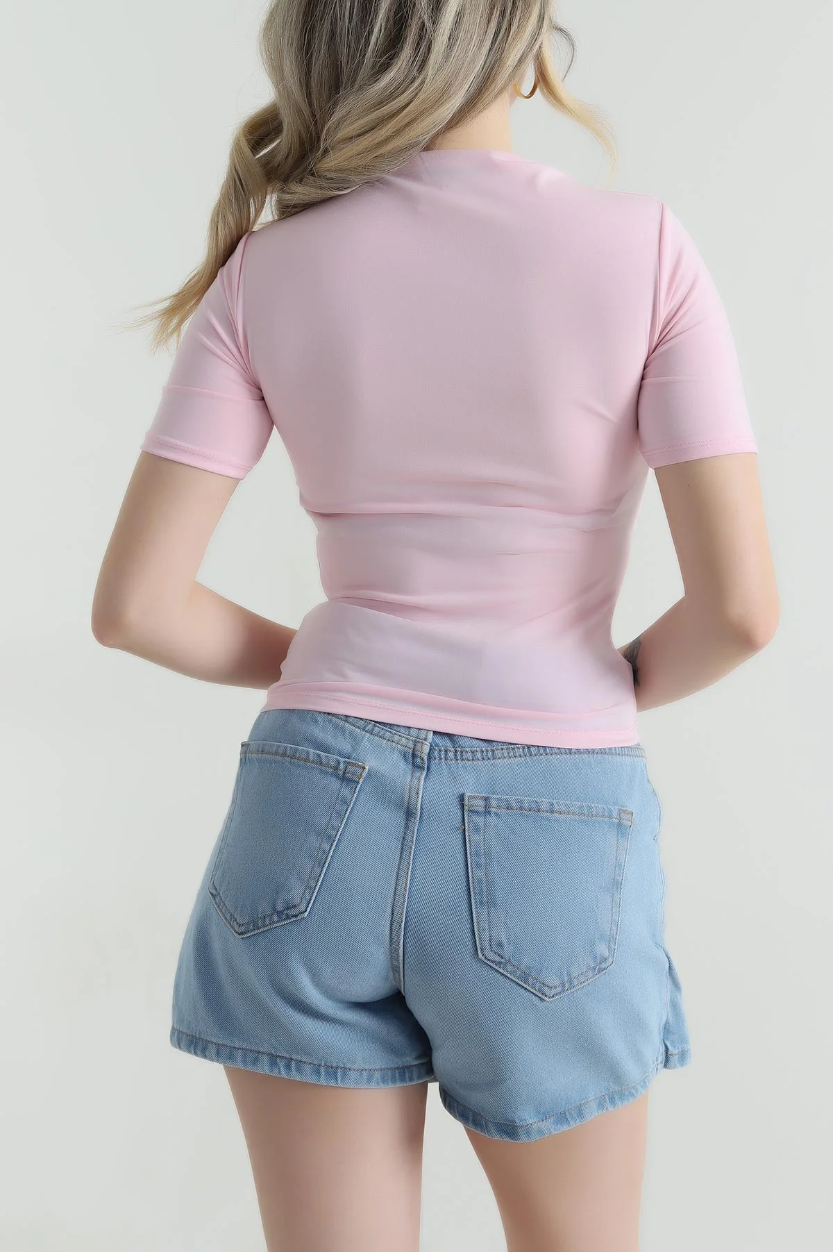 Pembe Tokalı Sandy Kadın Bluz 458071