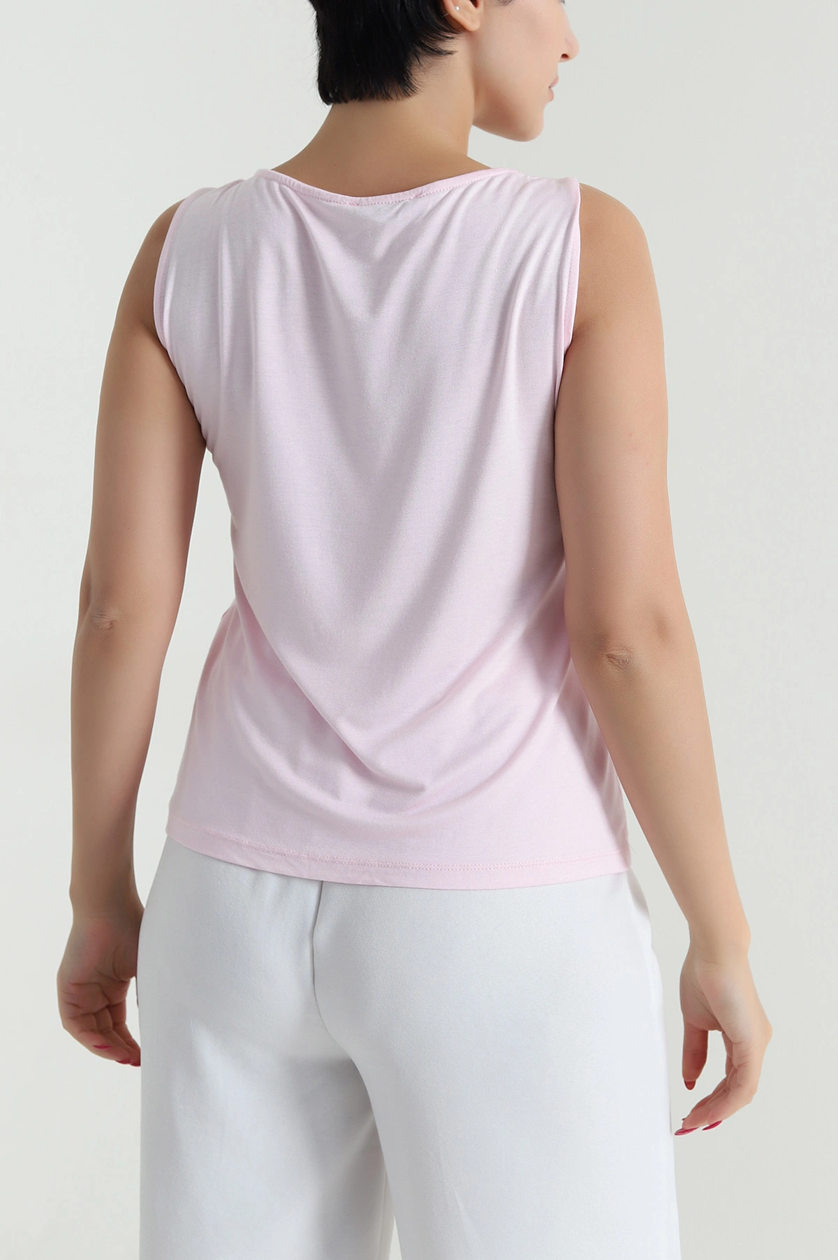 Pembe Tokalı Viskon Kadın Bluz 479465