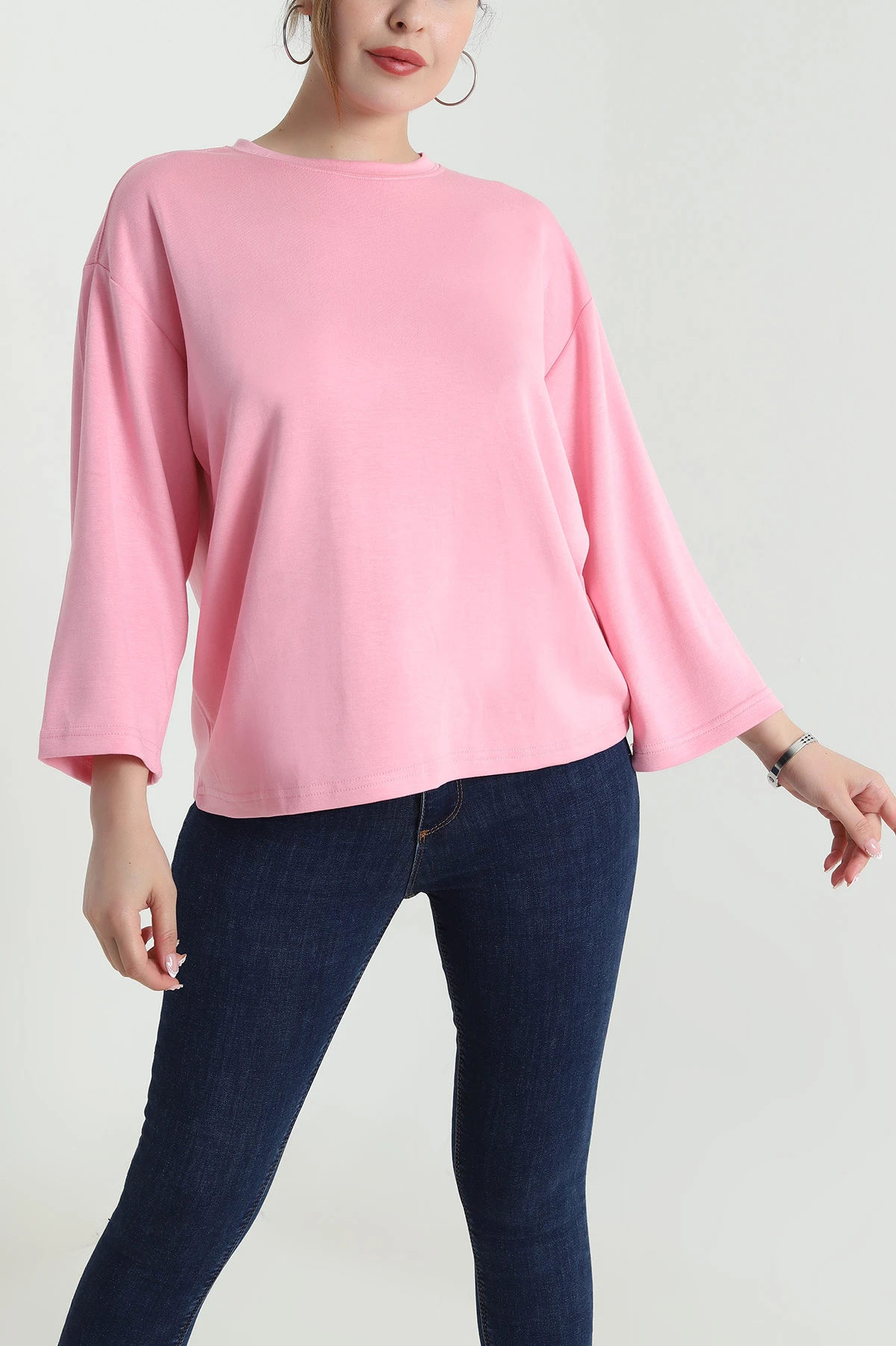 Pembe Truvakar Kol Modal Kadın Tişört 474708