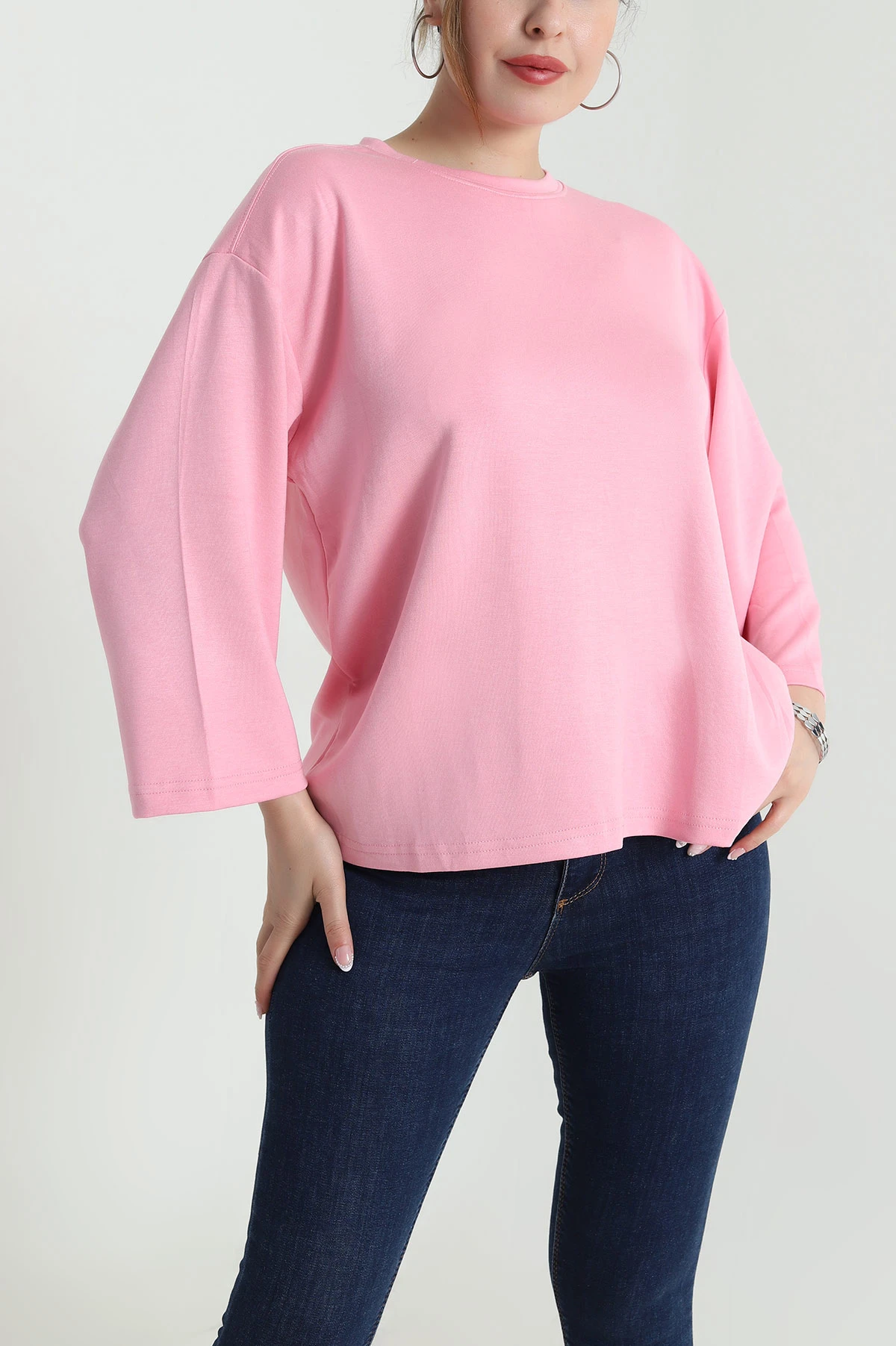 Pembe Truvakar Kol Modal Kadın Tişört 474708