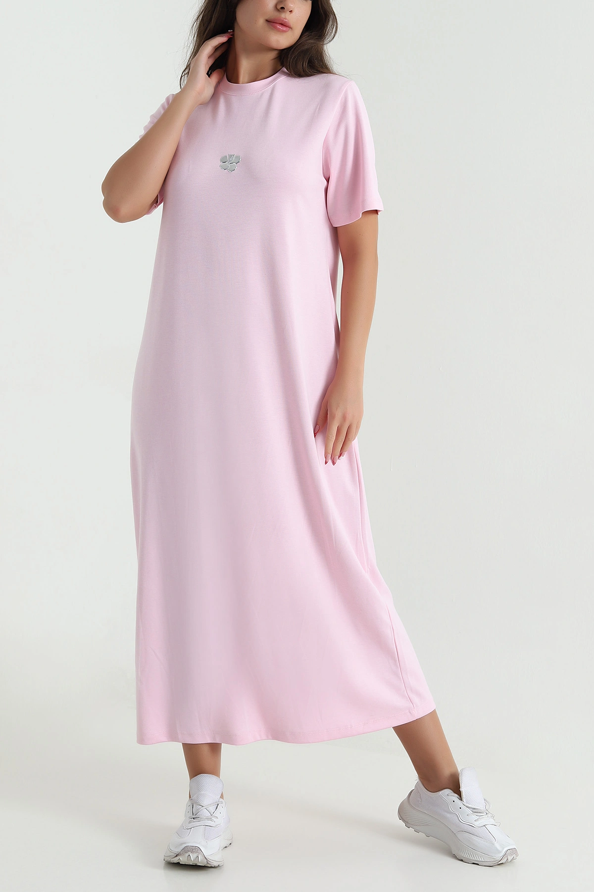 Pembe Varak Baskılı Oysho Kadın Elbise 472562