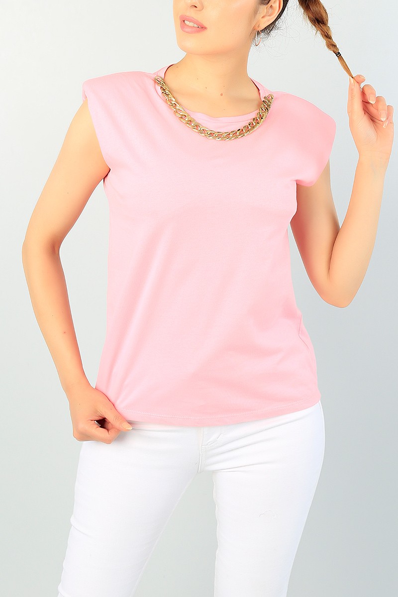 Pembe Vatkalı Kolye Tasarım 68795