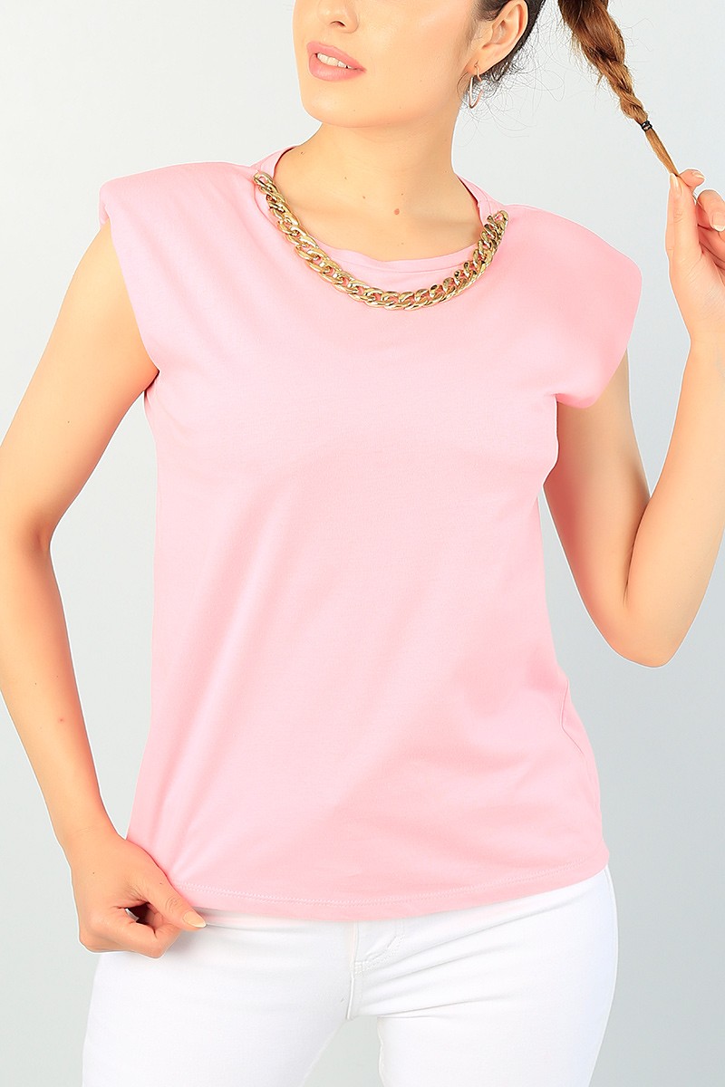 Pembe Vatkalı Kolye Tasarım 68795