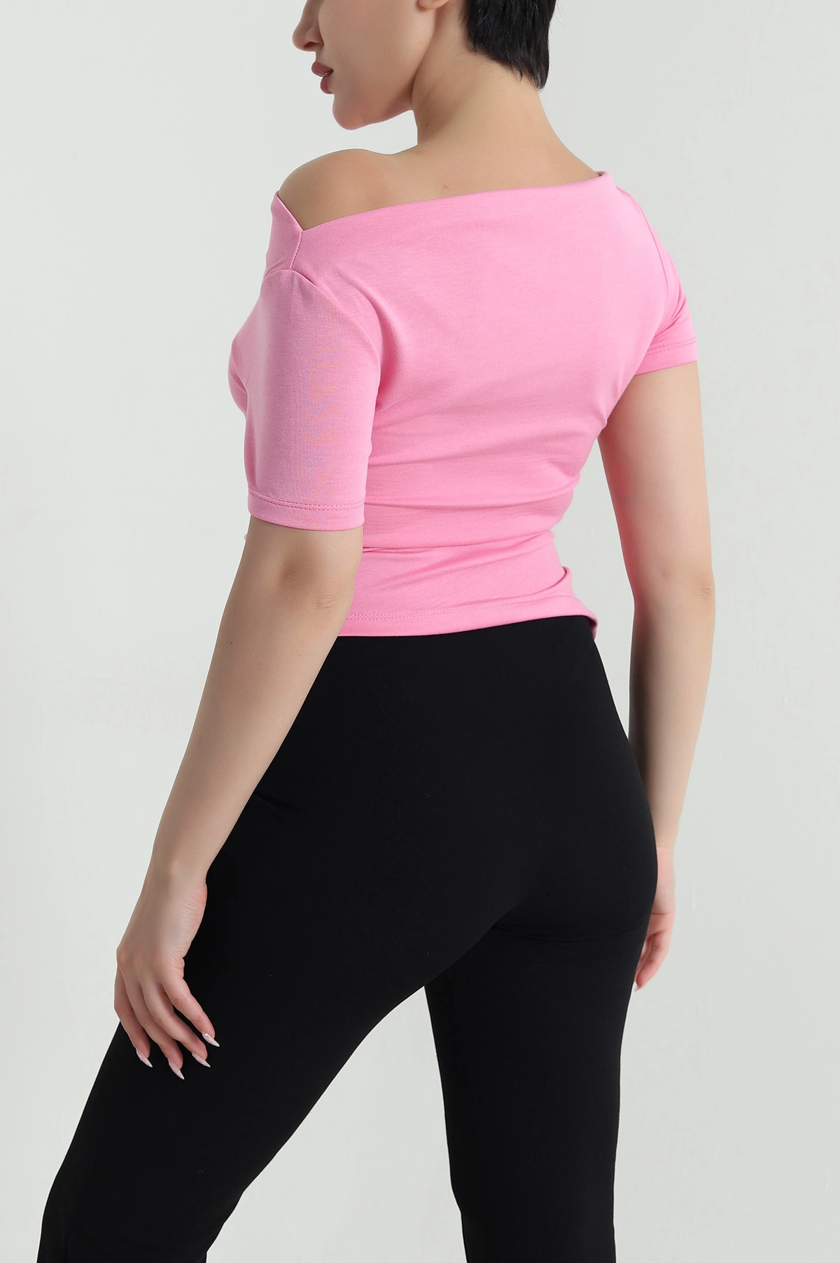 Pembe Yanı Büzgülü Kadın Bluz 465400