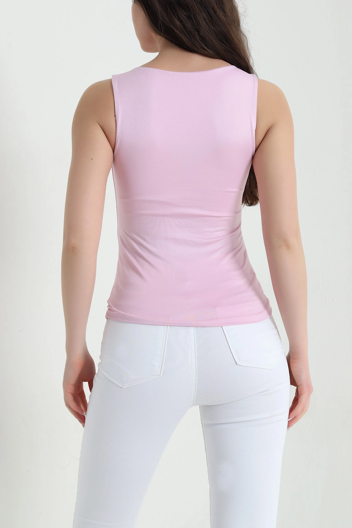 Pembe Yazlık Scuba Kadın Bluz 454466