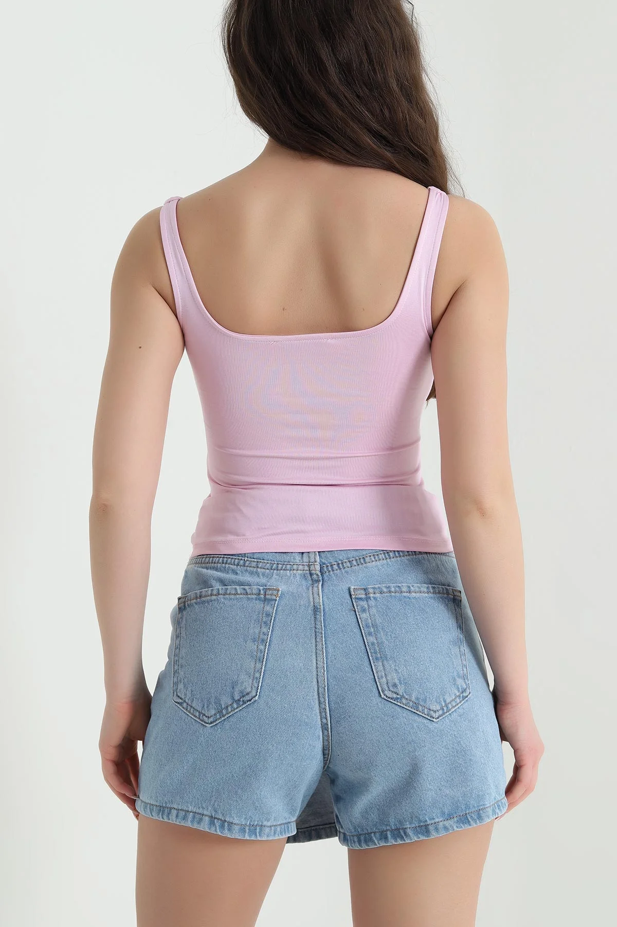 Pembe Yazlık Scuba Kadın Bluz 454670
