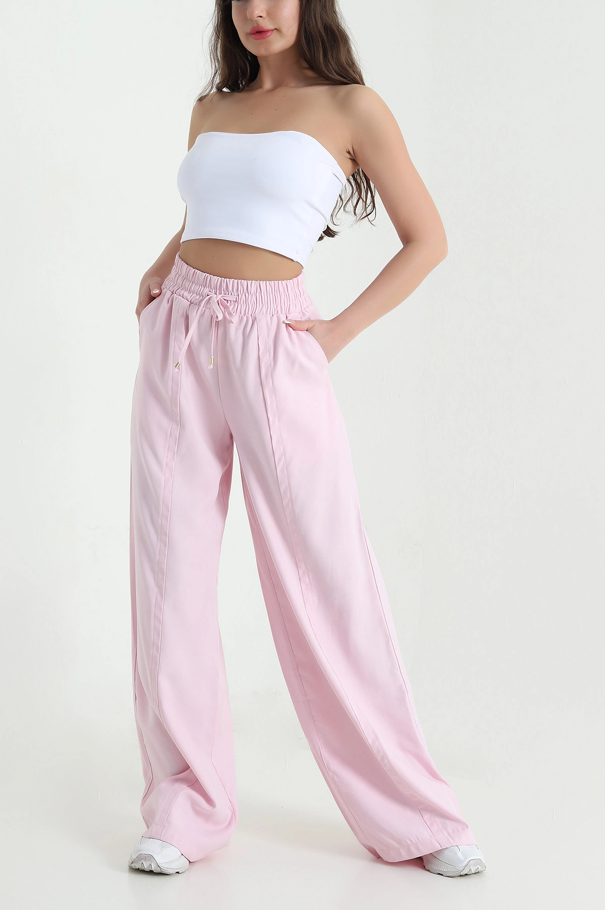 Pembe Yeni Sezon Tensel Kadın Pantolon 457850